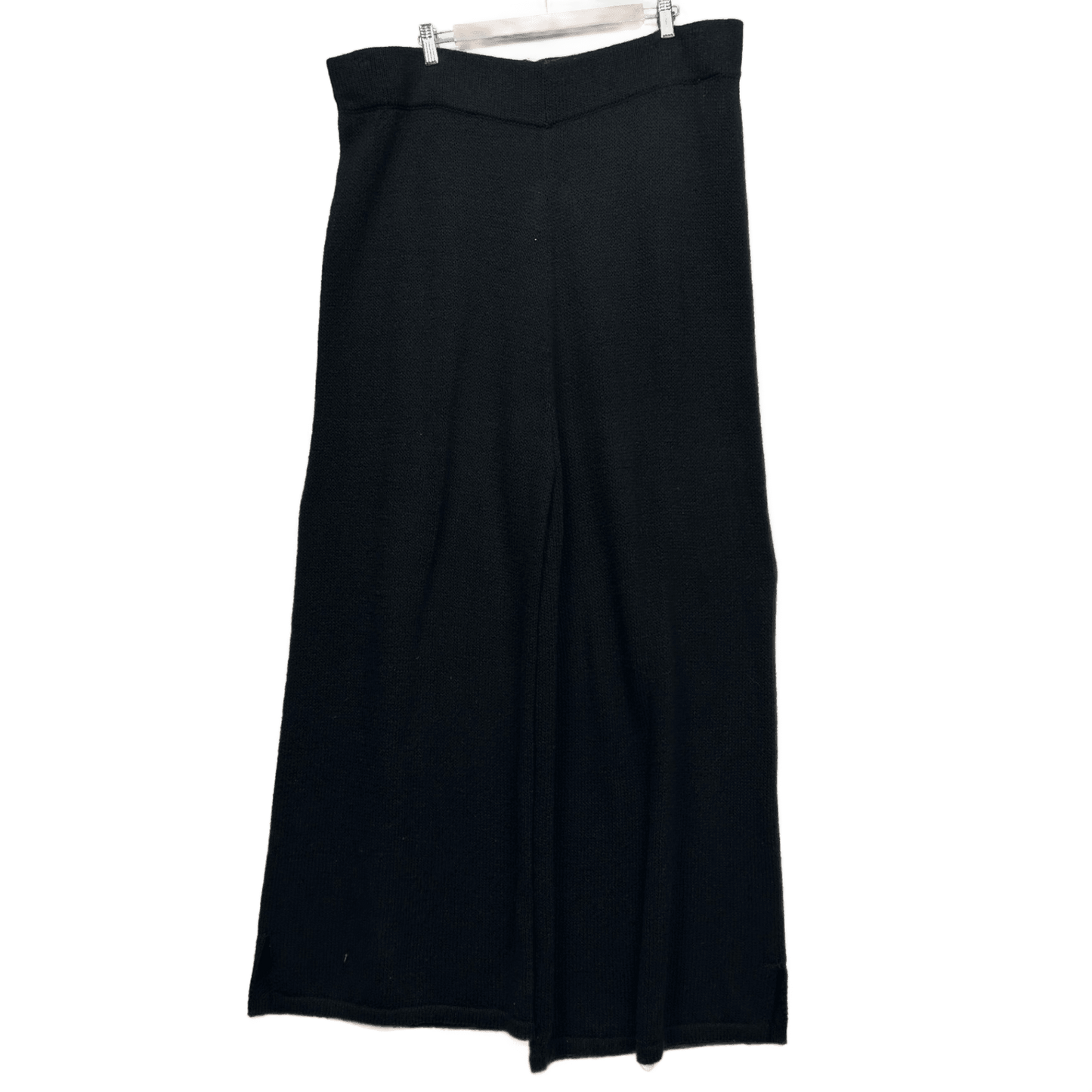 New Atmos & Here Melody Knit Pants Womens Black Wide Leg Size 26