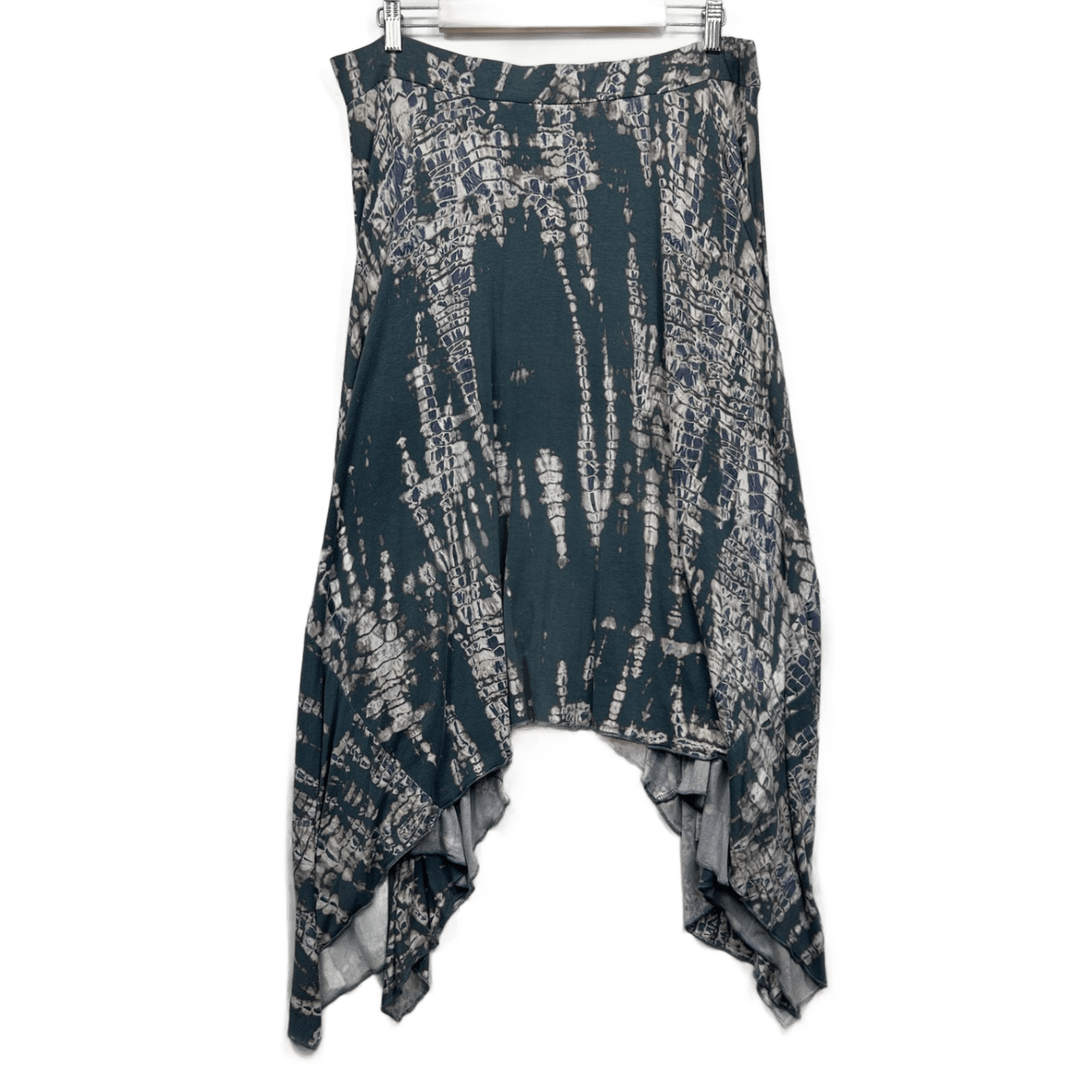 Emerge Tie Dye Skirt Size 16 Stretch Handkerchief Hem Soft Casual