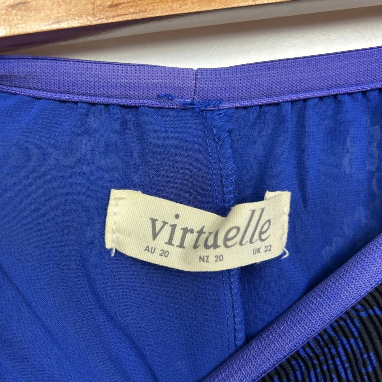 Virtuelle Midi Skirt Size 20 Plus Purple Floral Pleated Long Length