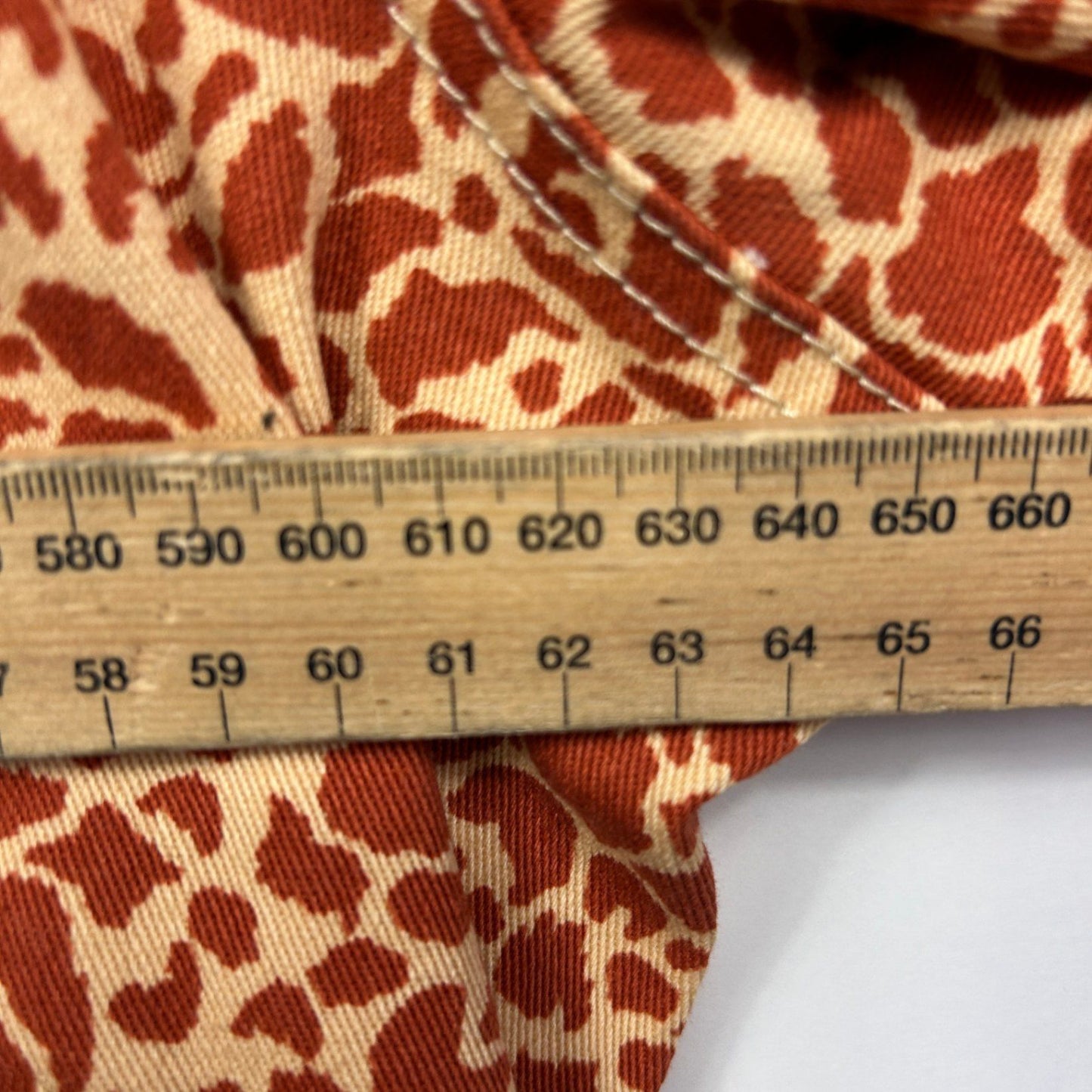 New Sara Womens Jacket Size 26 Animal Print Tan Long Sleeve Heavy Cotton Pockets