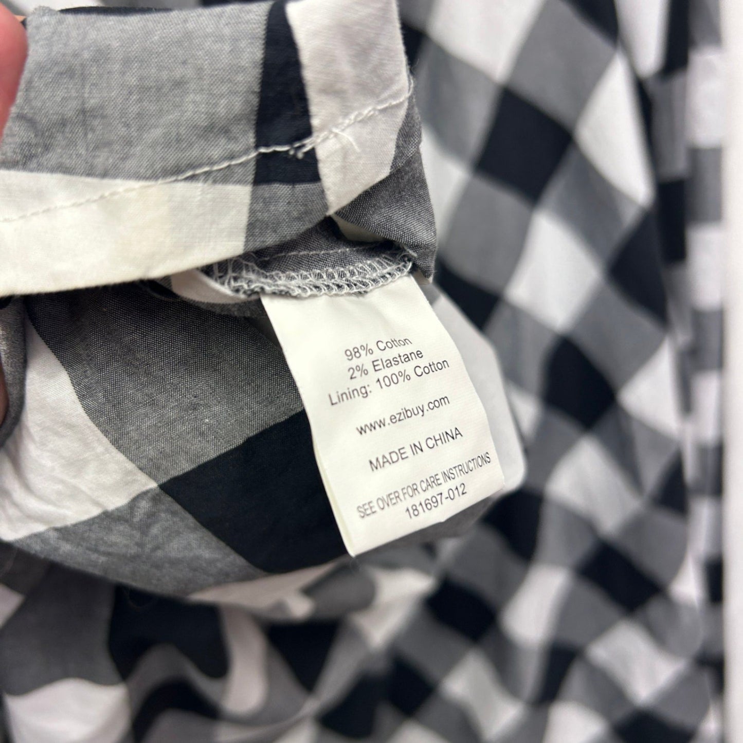 Sara Sleeveless Fit and Flare Dress Size 16 Black White Check Midi Length