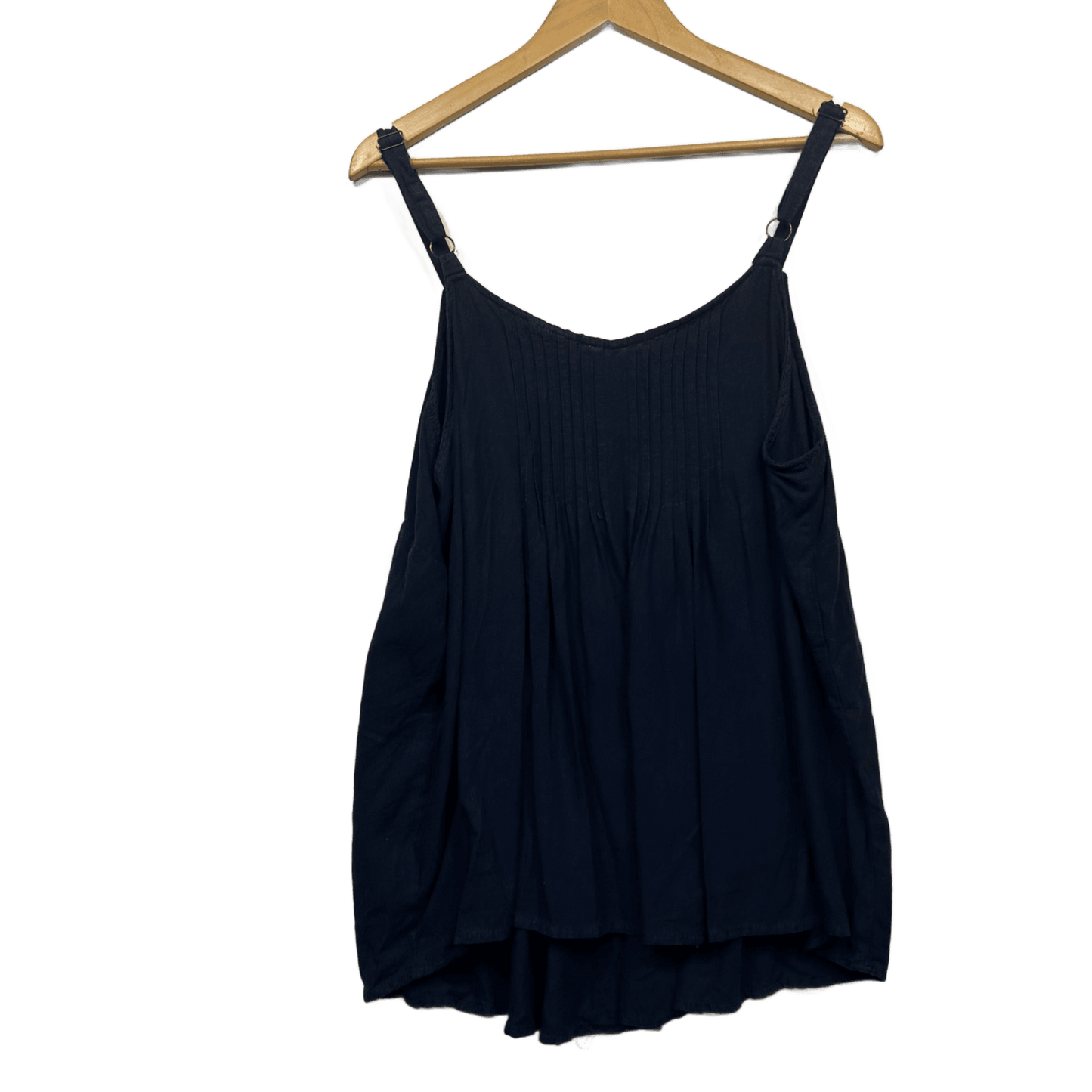 Autograph Linen Blend Singlet Top Size 18 Plus Navy