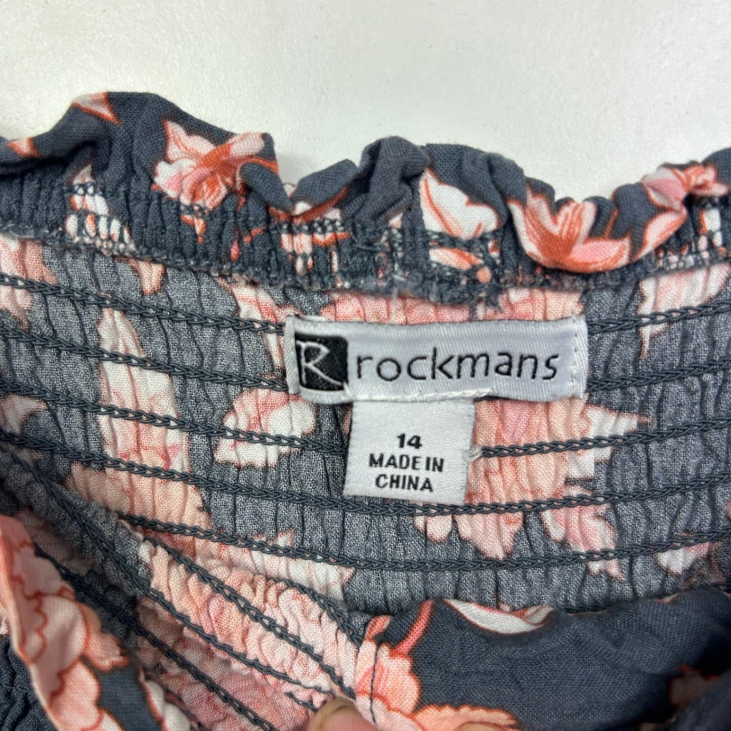Rockmans Maxi Skirt or Dress Size 14 Navy Pink Floral