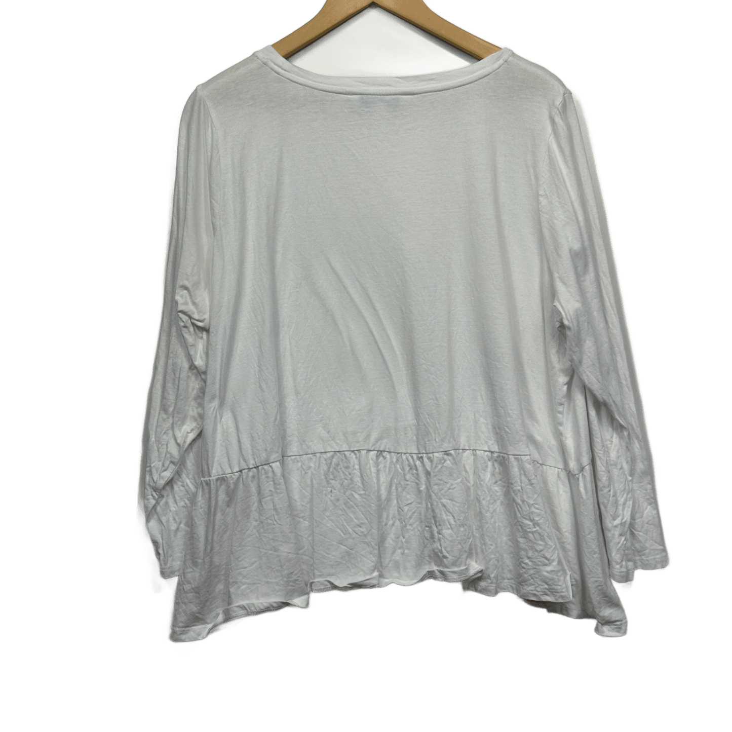 Forever New Curve Long Sleeve Top Size 20 Long Sleeve White