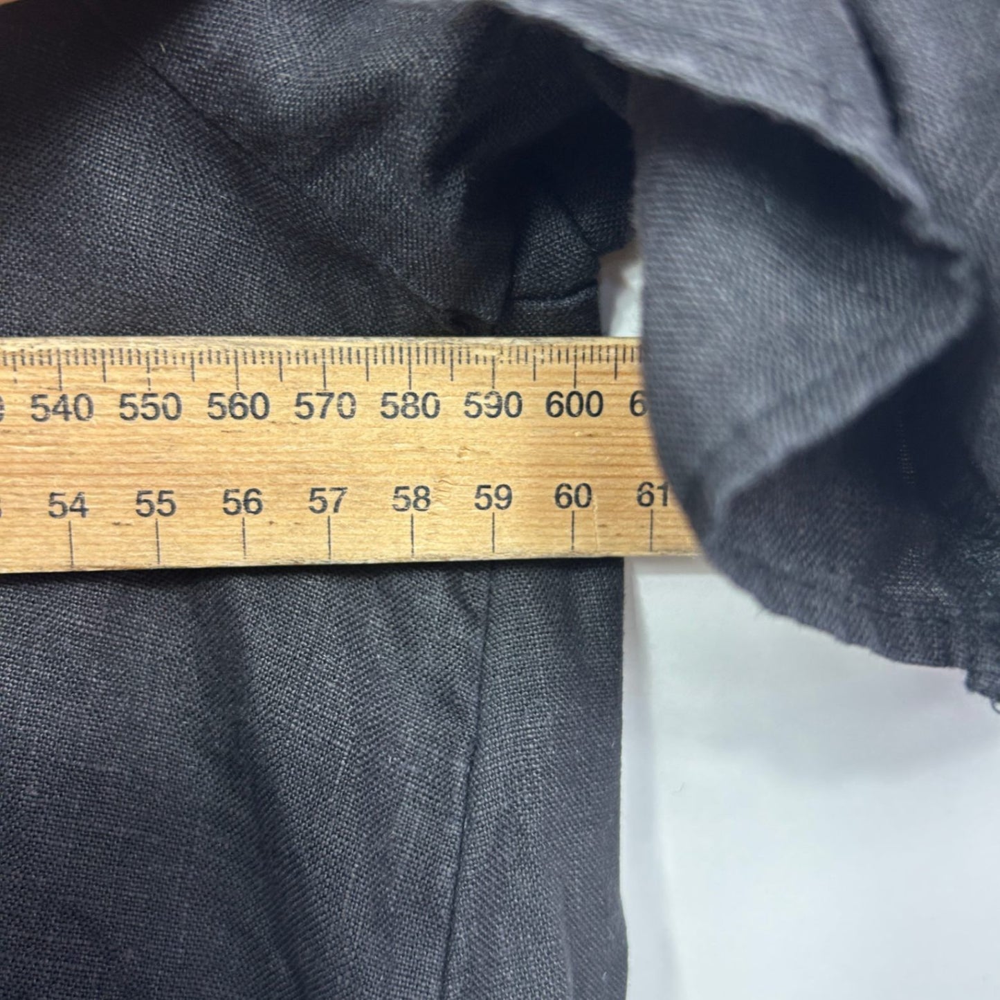 DISSH Top Size 12 14 Black Linen Ruffle Sleeve Medium Large