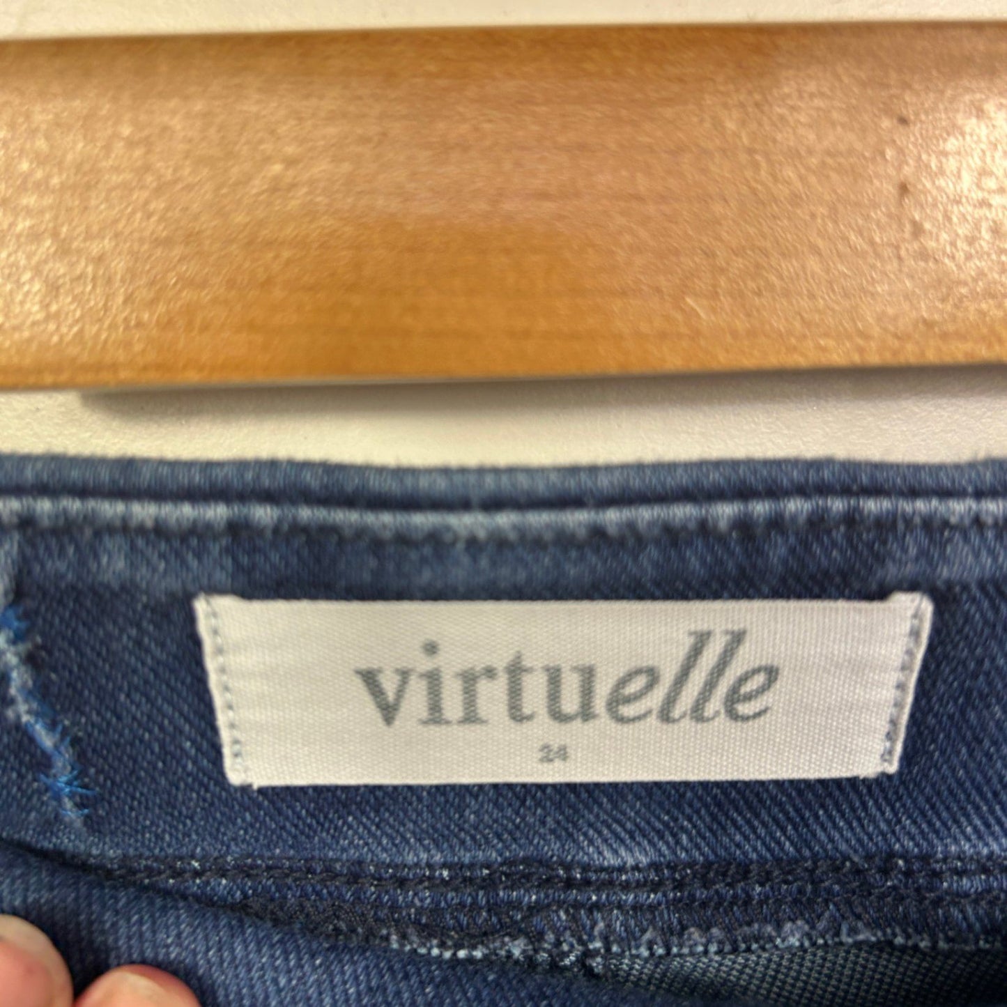 Virtuelle Denim Jegging Jeans Size 24 Plus Pull On Elastic Waist Blue