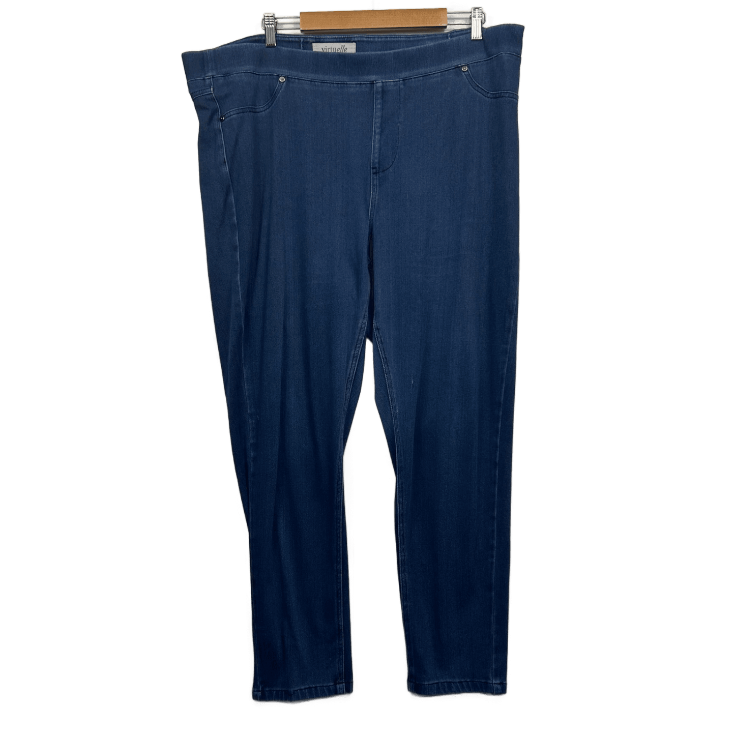 Virtuelle Denim Jegging Jeans Size 24 Plus Pull On Elastic Waist Blue