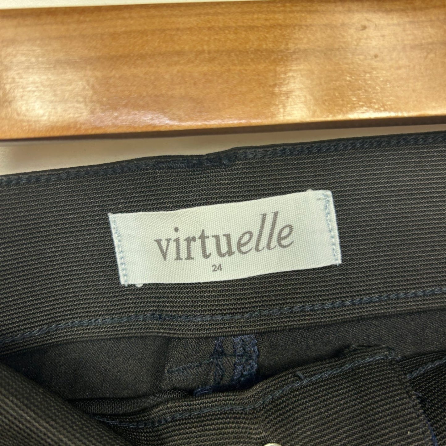 Virtuelle Jeans Size 24 Dark Wash Zip Fly Elastic Waist Plus