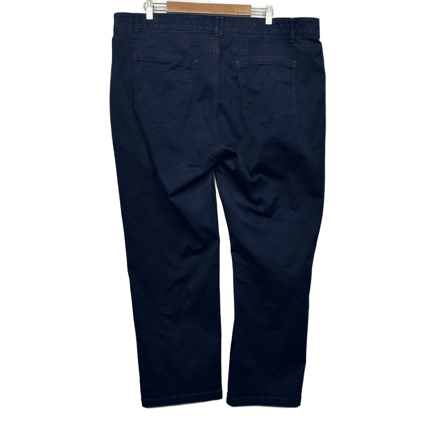 Virtuelle Jeans Size 24 Dark Wash Zip Fly Elastic Waist Plus