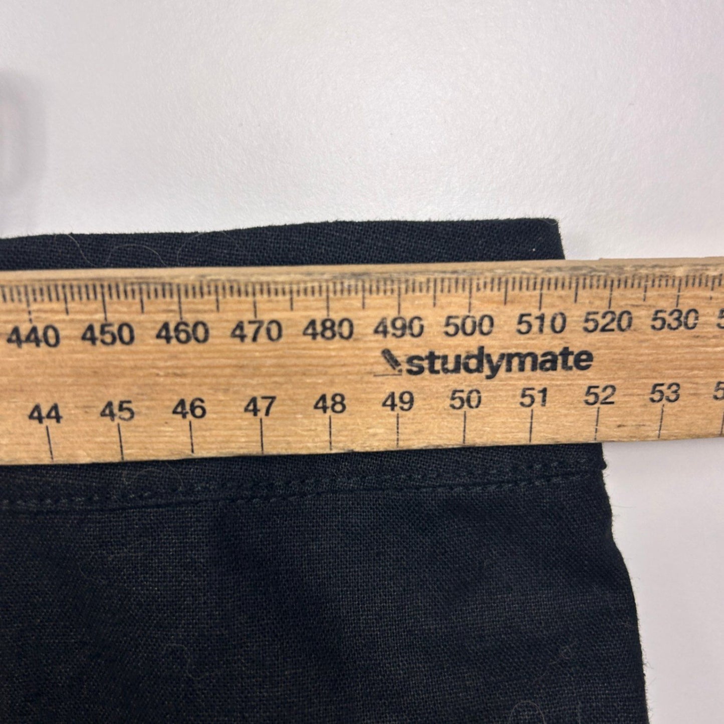 Atmos&Here Midi Skirt Size 24 Black Linen Blend A-line
