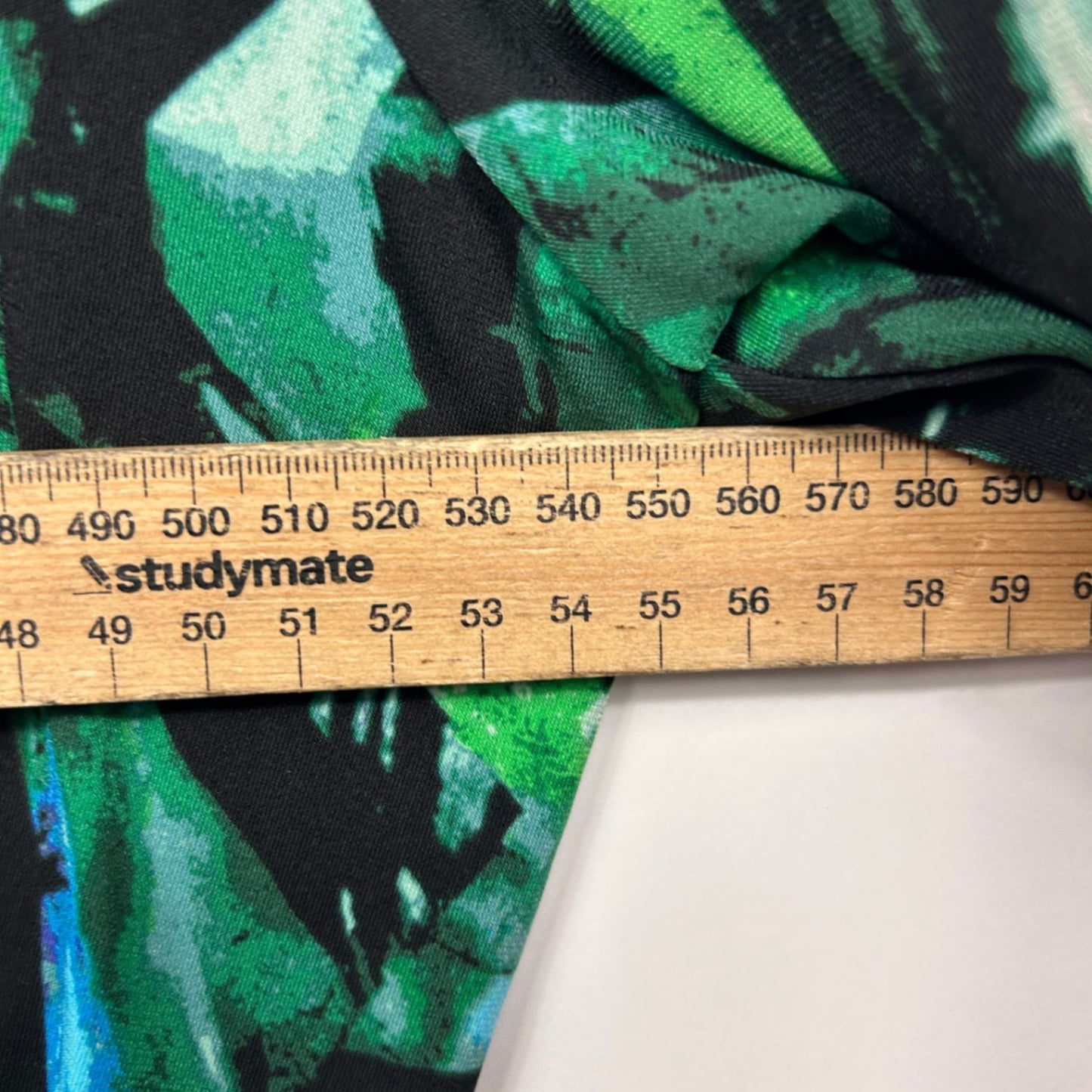Jane Lamerton Top Size 18 Green Floral Long Sleeve Collared V Neck