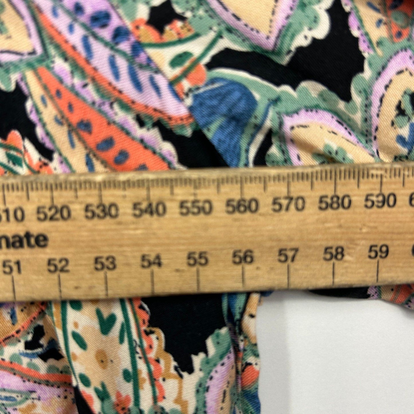 New Rockmans Top Long Sleeve Blouse Multicoloured Crochet Trim Boho Size 16