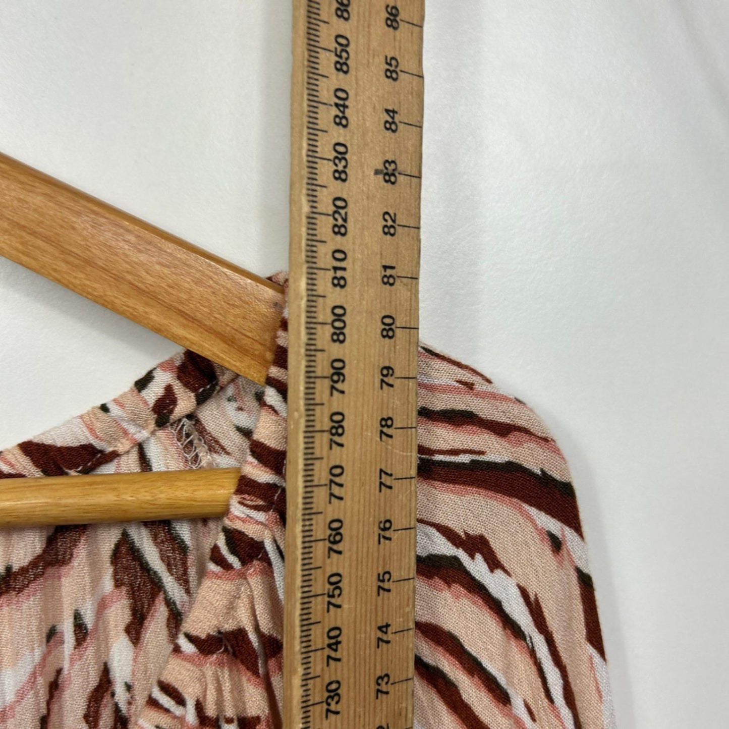 Beme Tunic Top Size 22 Plus Multicoloured Bell Long Sleeve Viscose