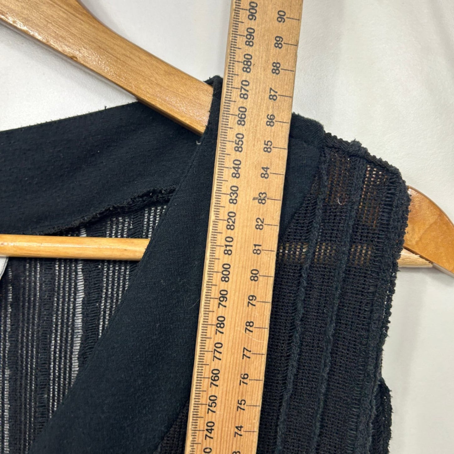 Taking Shape Tunic Vest Top Layer Size 20 Black Sleeveless Ribbed Textured Sheer