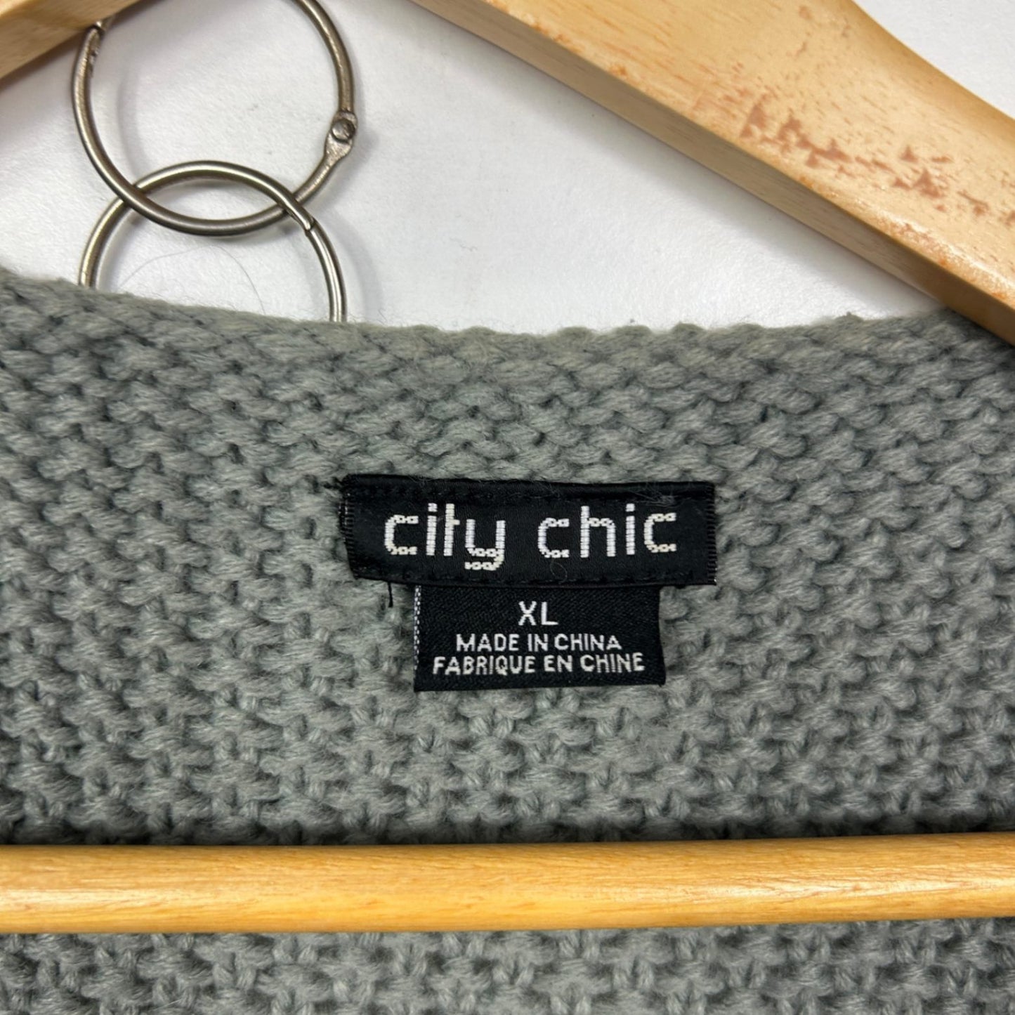 City Chic Faux Fur Grey Longline Vest Sleeveless Size 22 Plus XL