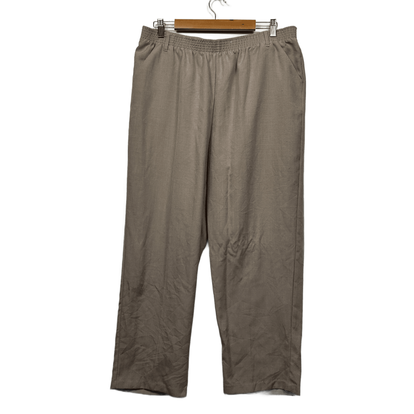 Millers Pants Trousers Size 18 Taupe Elastic Waist Trousers Relaxed Straight Leg