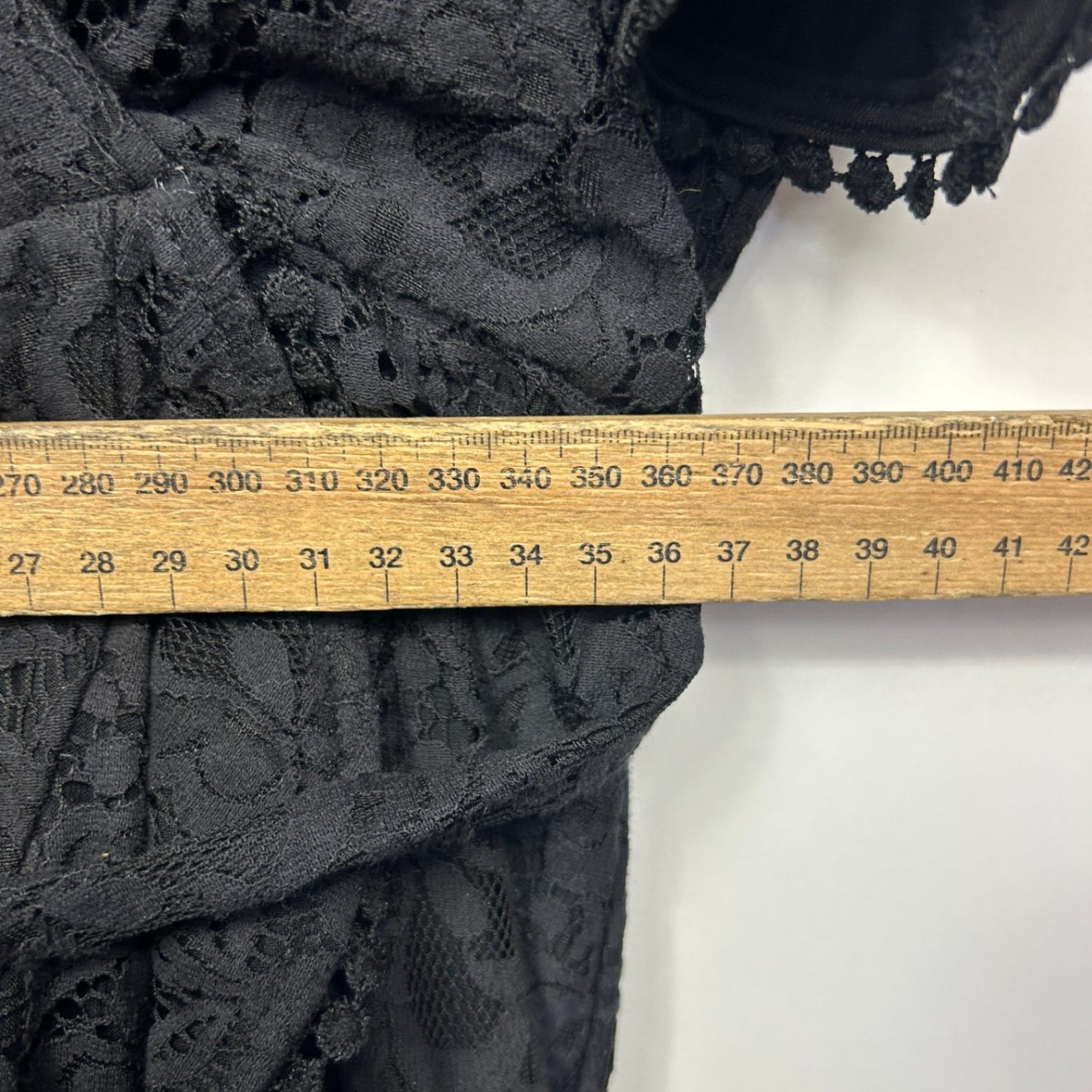 City Chic Faux Wrap Size 18 Plus Black Lace Overlay Cocktail Belted V Neck