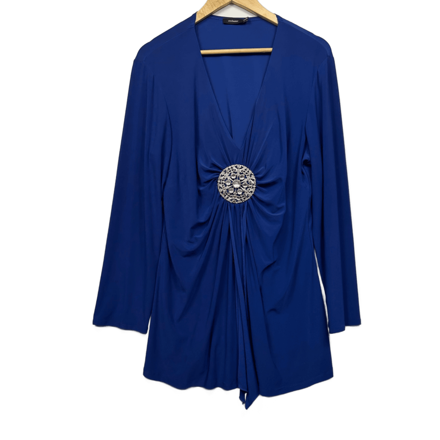 Eve Hunter Tunic Top Size 18 Long Sleeve Gathered Waist Evening