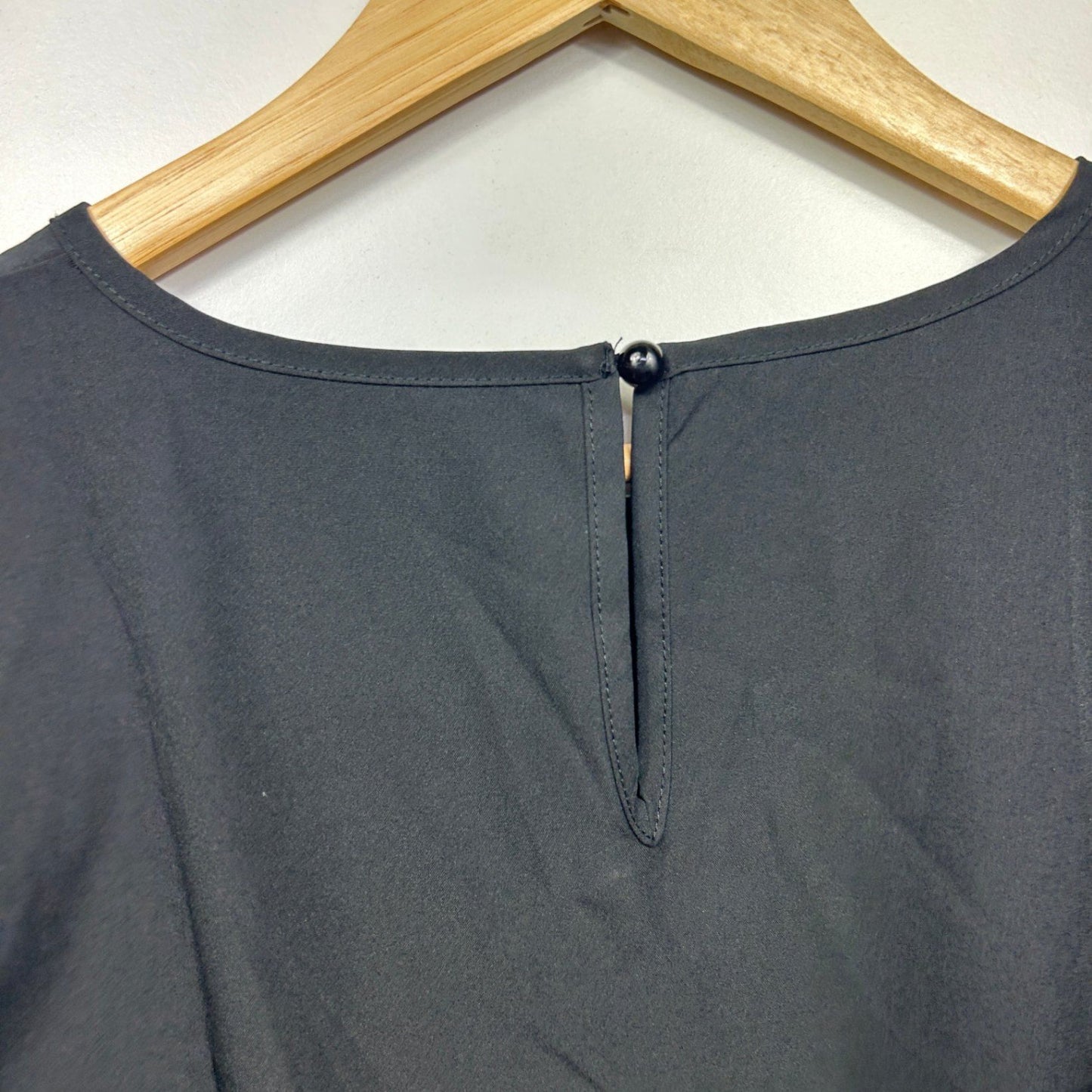 SHEIN Black Top Size 14 16 XL Mesh Short Sleeve