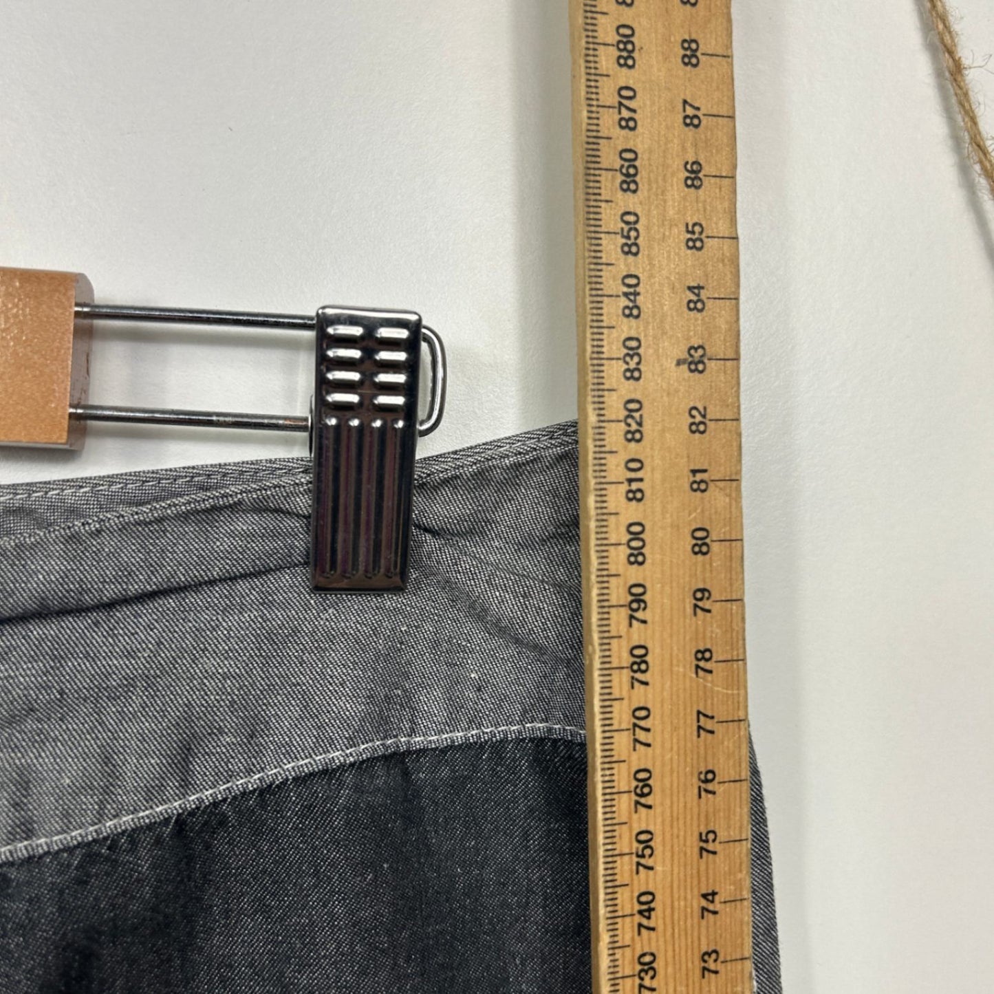 Taking Shape Cargo Cropped Pants Grey Linen Blend Size 14 Zip Fly