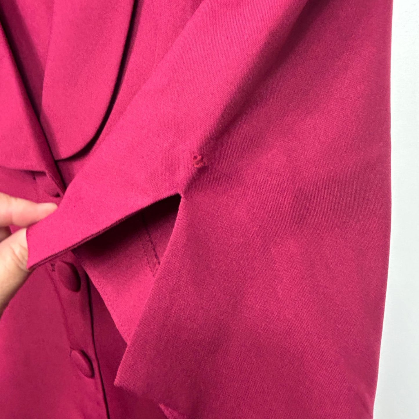 Roaman's Pink Fitted Top Size 32 W Short Sleeve Button Up Shacket