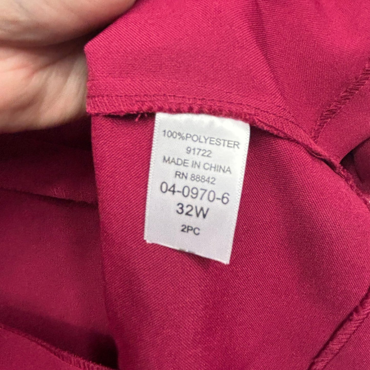 Roaman's Pink Fitted Top Size 32 W Short Sleeve Button Up Shacket