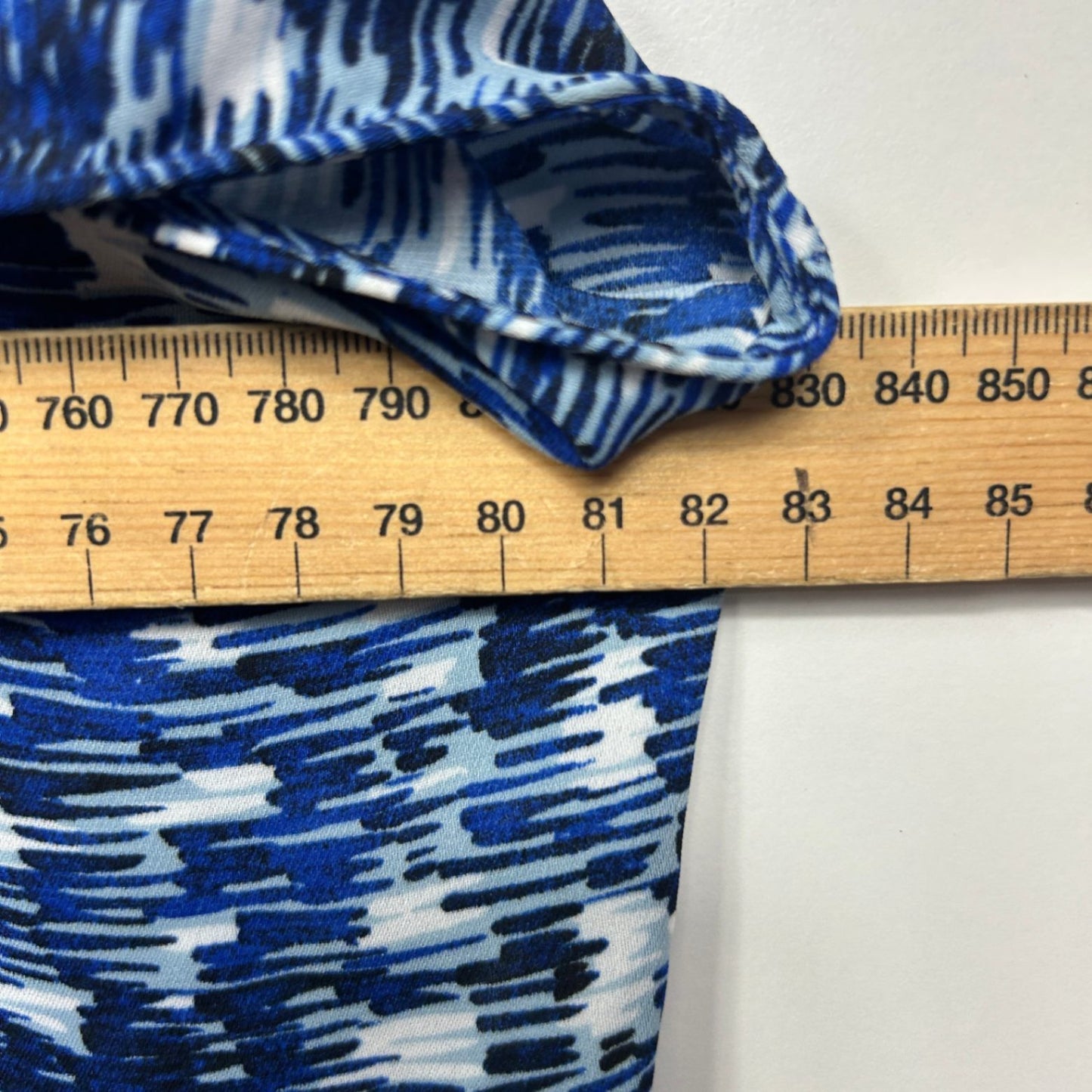 David Lawrence Kaftan Top Size 16 Blue Short Sleeve