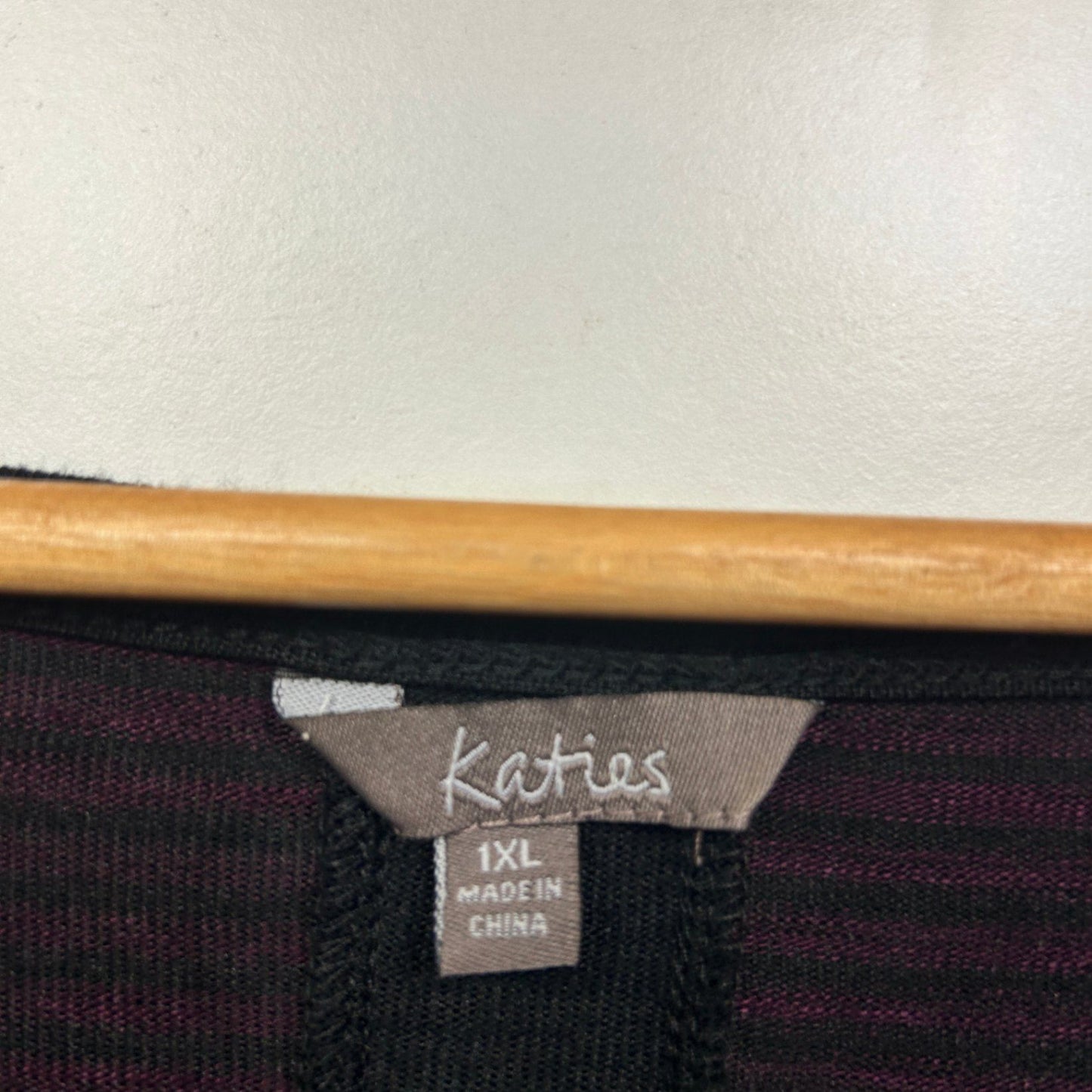 Katies Tunic Top Size 16 18 Striped Long Sleeve Casual