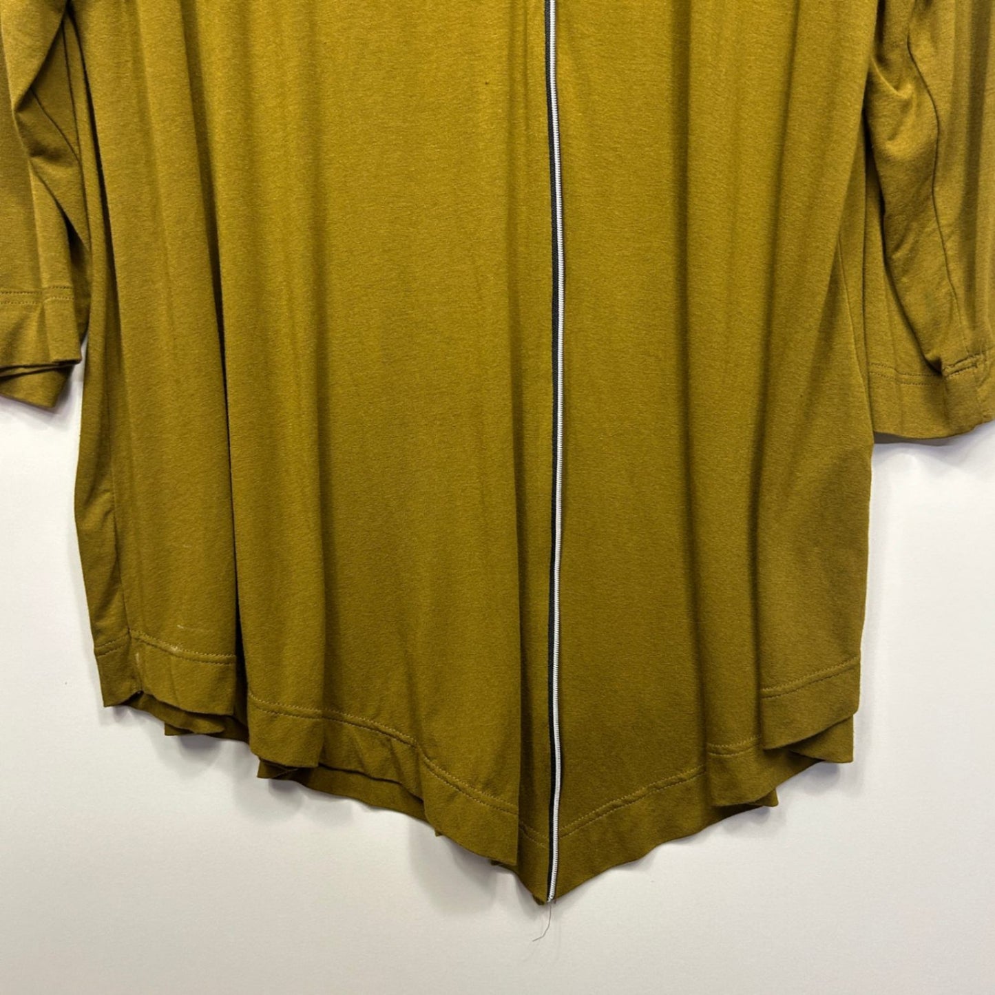 Taking Shape Tunic Top Size 22 24 Olive Long Sleeve Asymmetric Hem