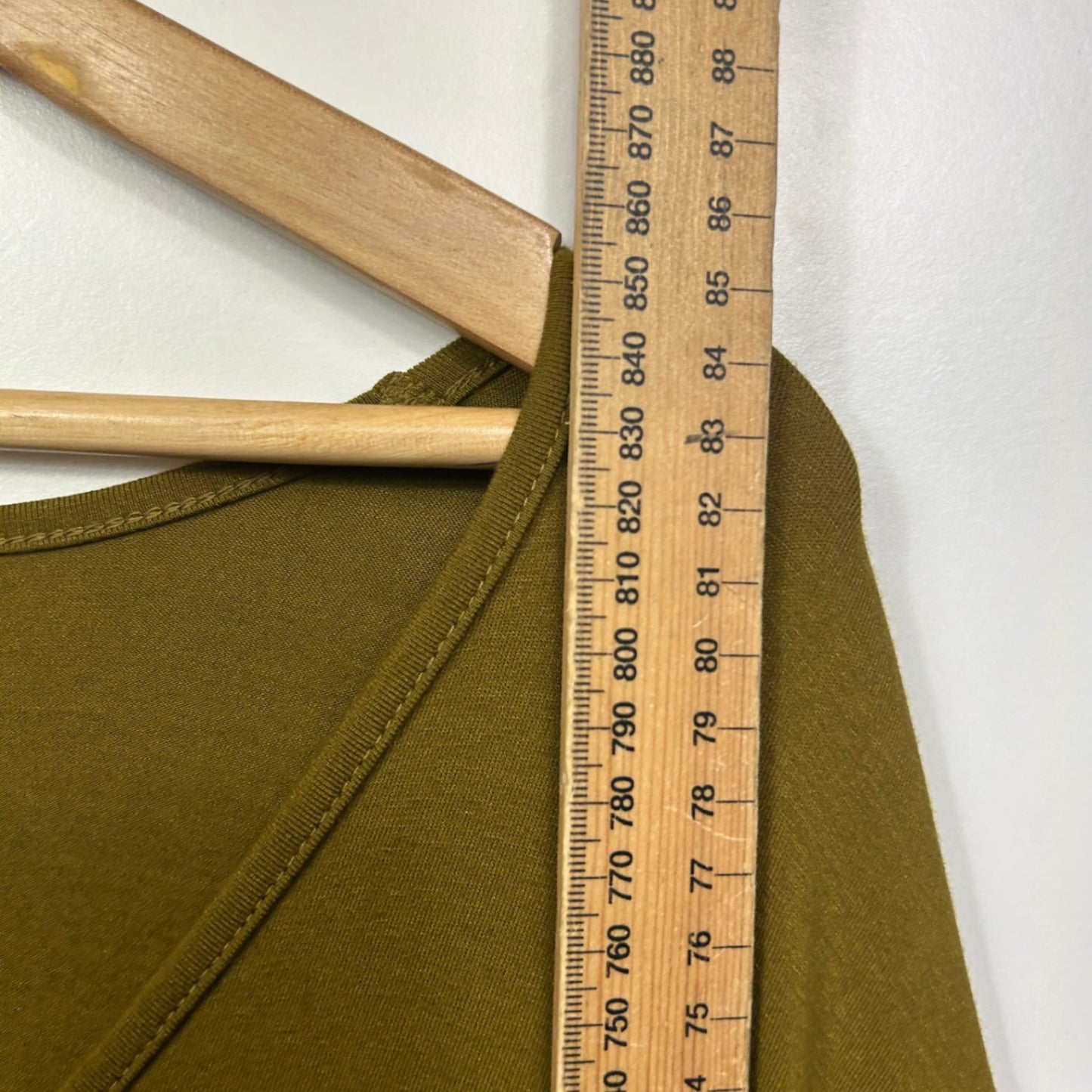 Taking Shape Tunic Top Size 22 24 Olive Long Sleeve Asymmetric Hem