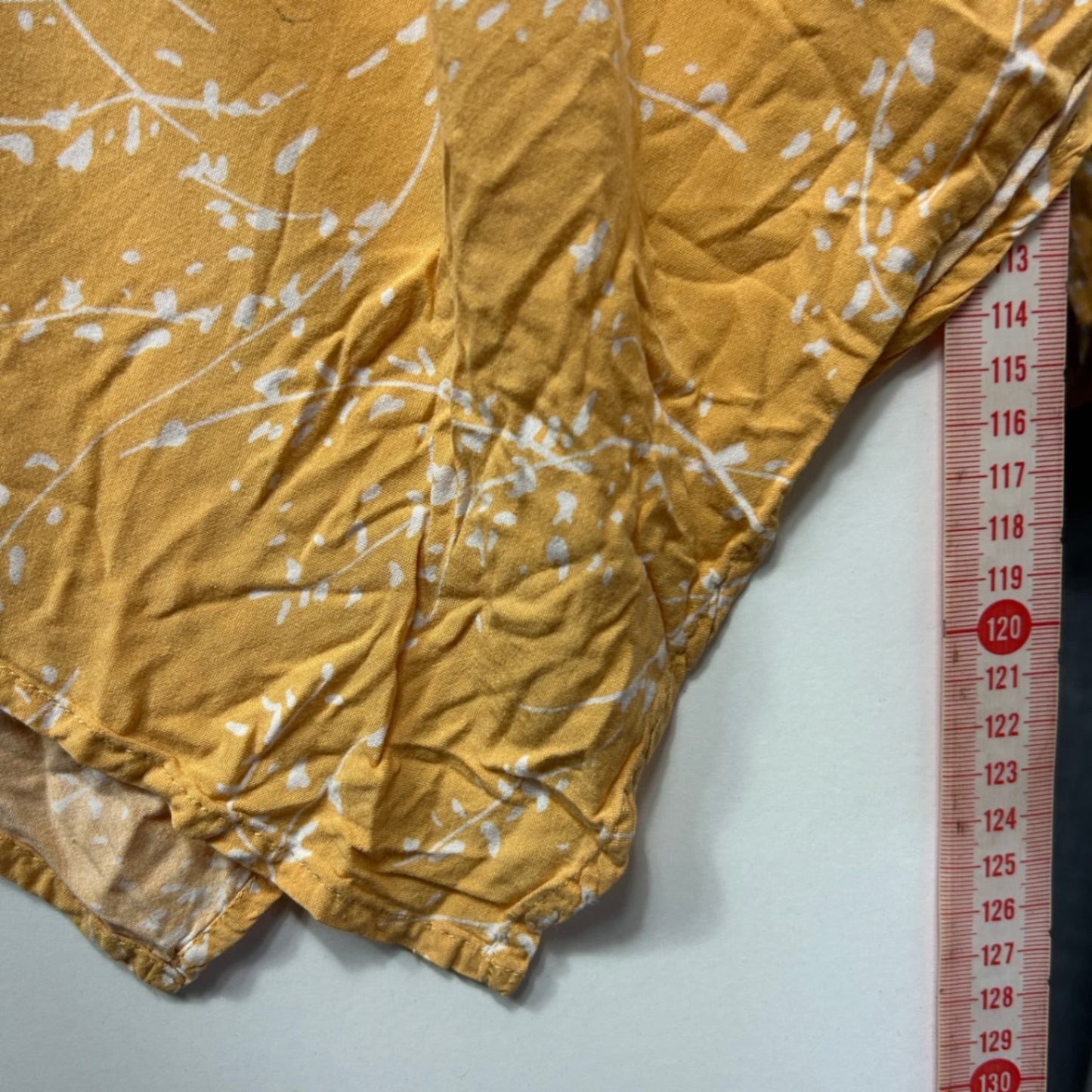 edited Boho Maxi Dress Size 16 Yellow Viscose Short Sleeve Belted