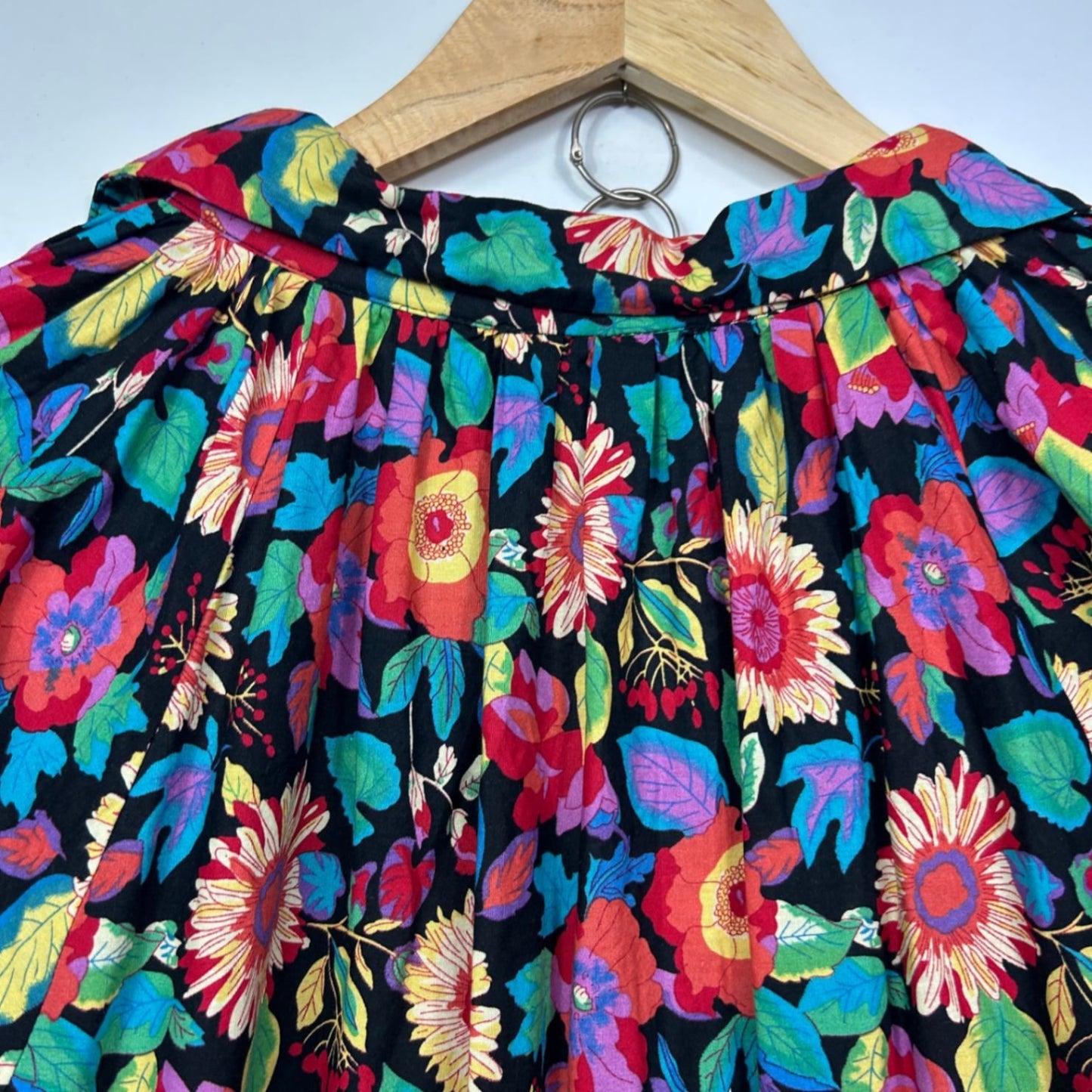 She Street Maxi Dress Size 14 16 Multicoloured Floral Pockets Long Sleeve Flowy