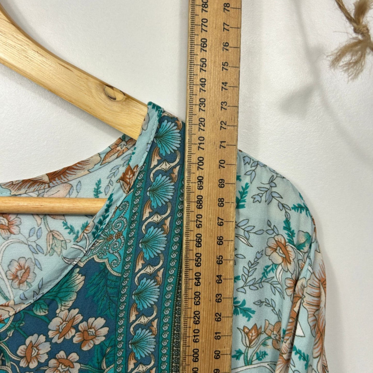SHEIN Curve Boho Tunic Blouse Size 20 22 4XL Rayon Green Floral