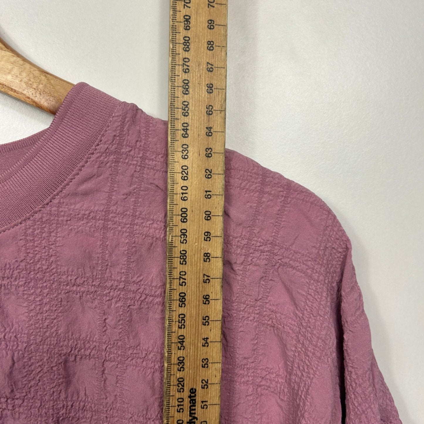 Decjuba Top Size 14 Large Pink Long Sleeve Textured