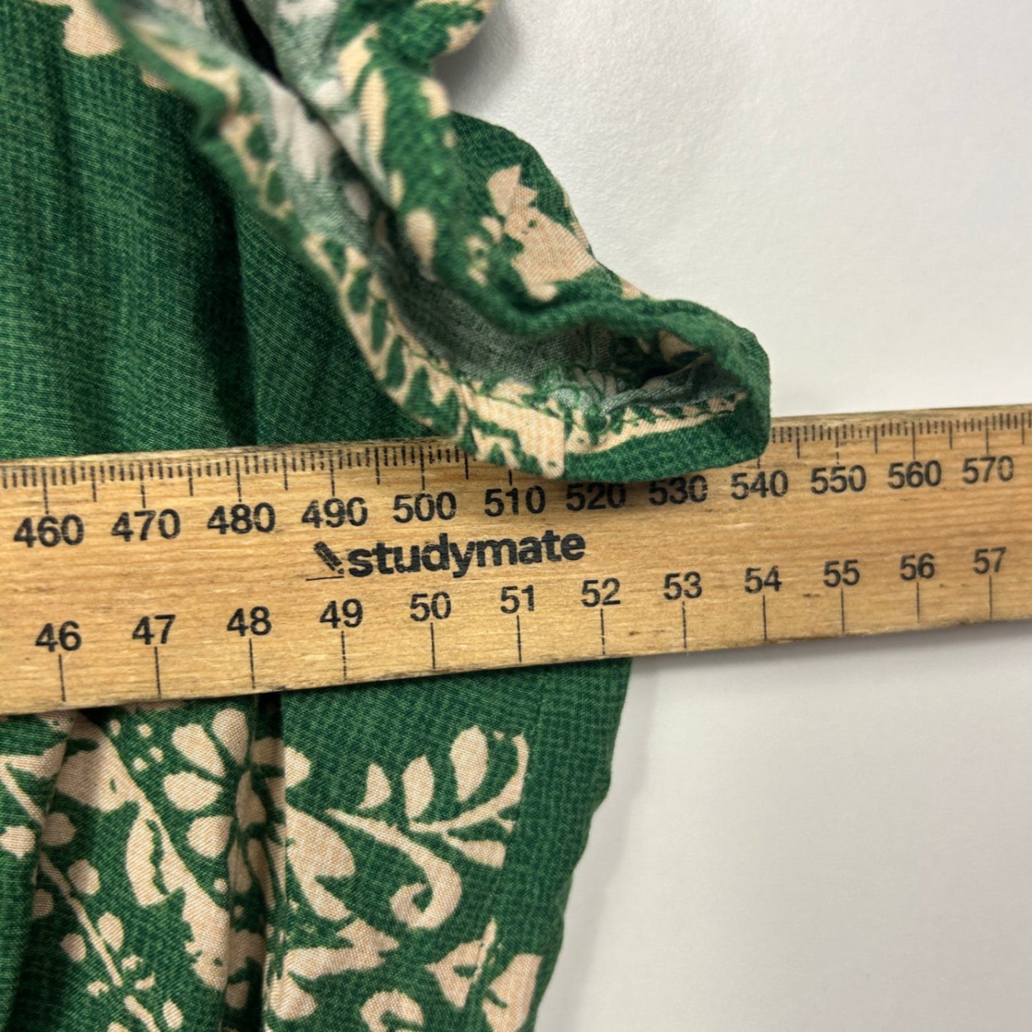 Jaase Boho Maxi Dress Size 20 Green Short Sleeve Long Length Pockets Crochet Trim