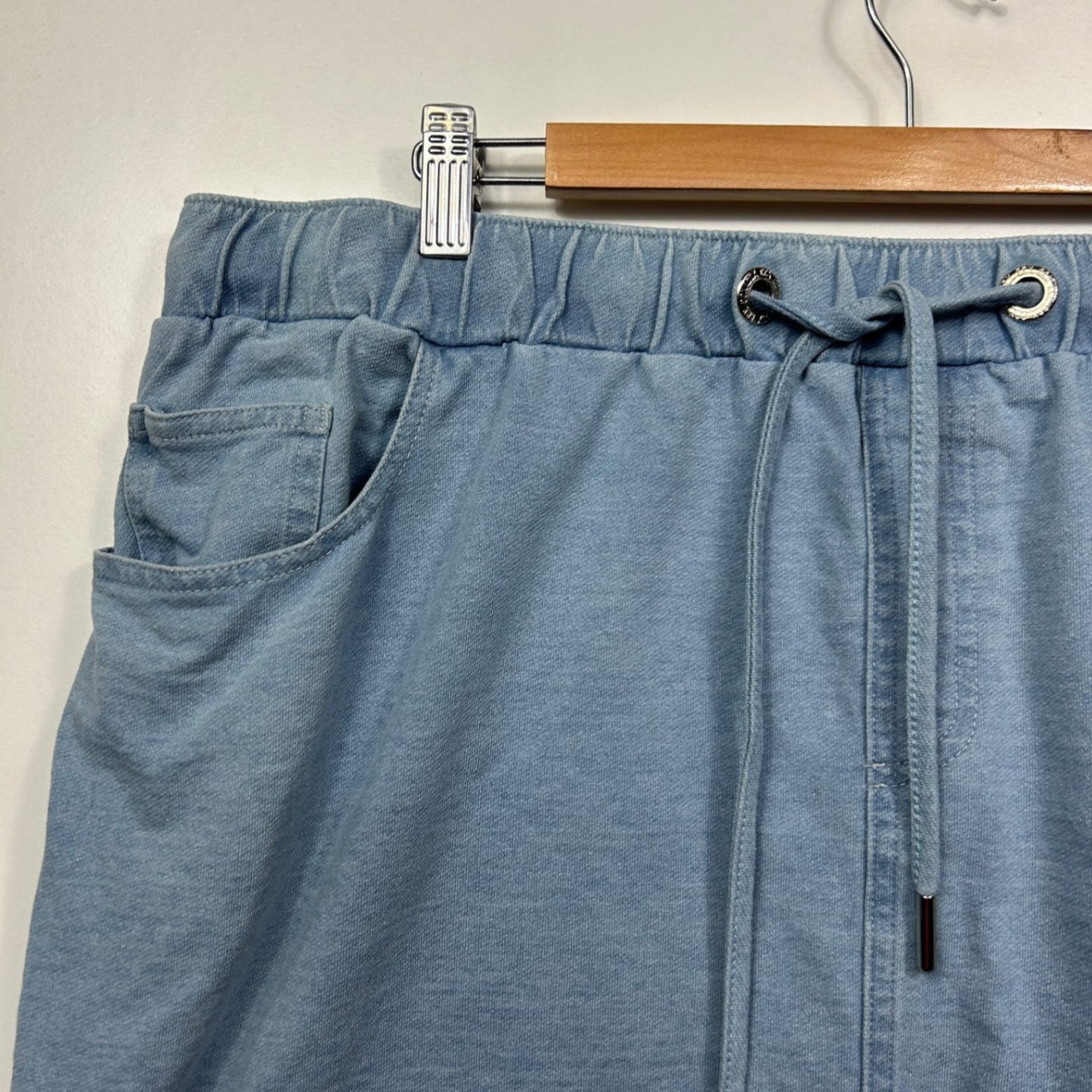 CCX City Chic Chambray Short Skirt Size 18 Plus Medium Pockets Drawstring