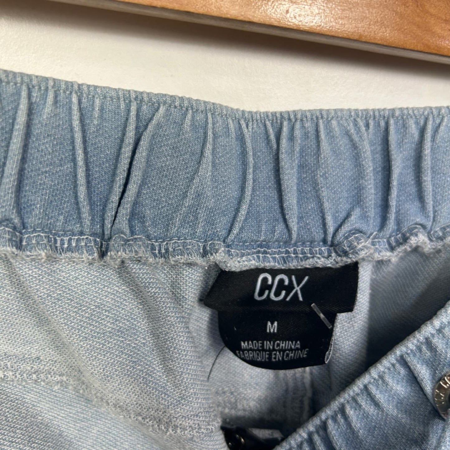 CCX City Chic Chambray Short Skirt Size 18 Plus Medium Pockets Drawstring