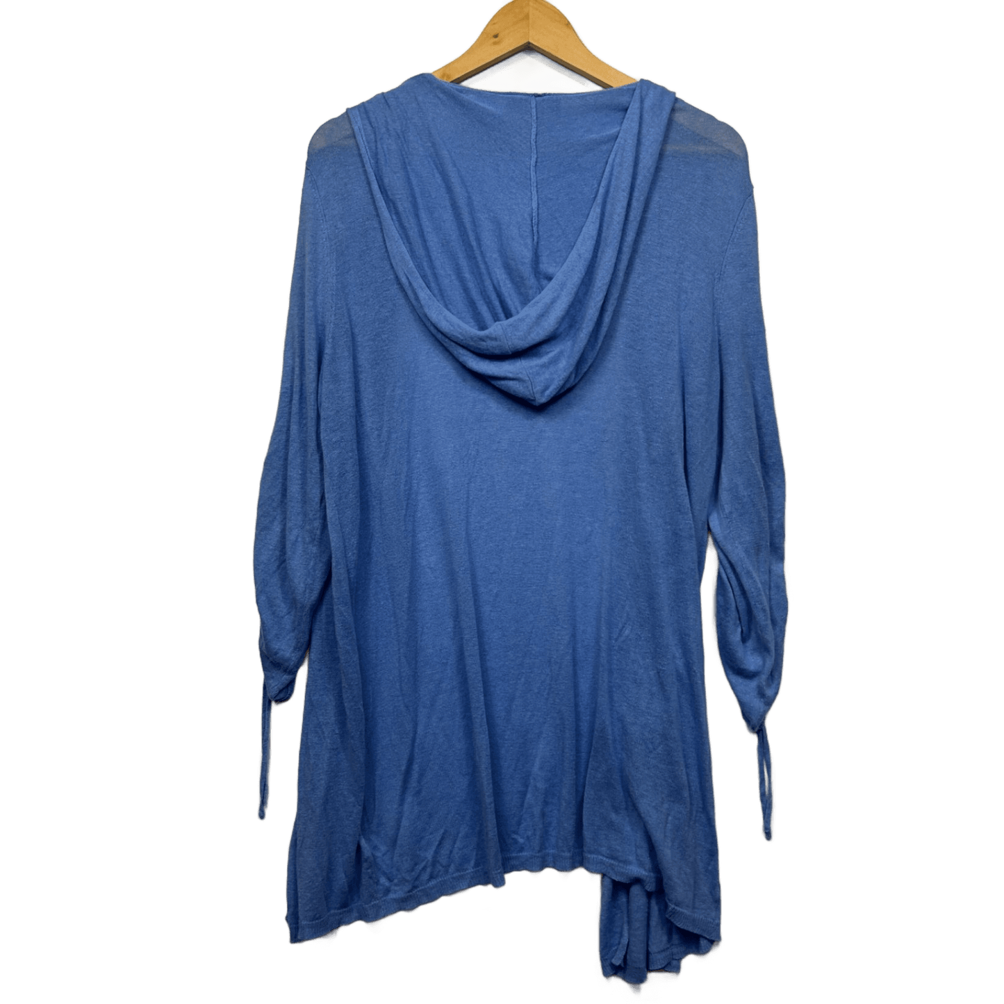 Cynthia Rowley Linen Blend Long Sleeve Hooded Cardigan Top Size 16 XL
