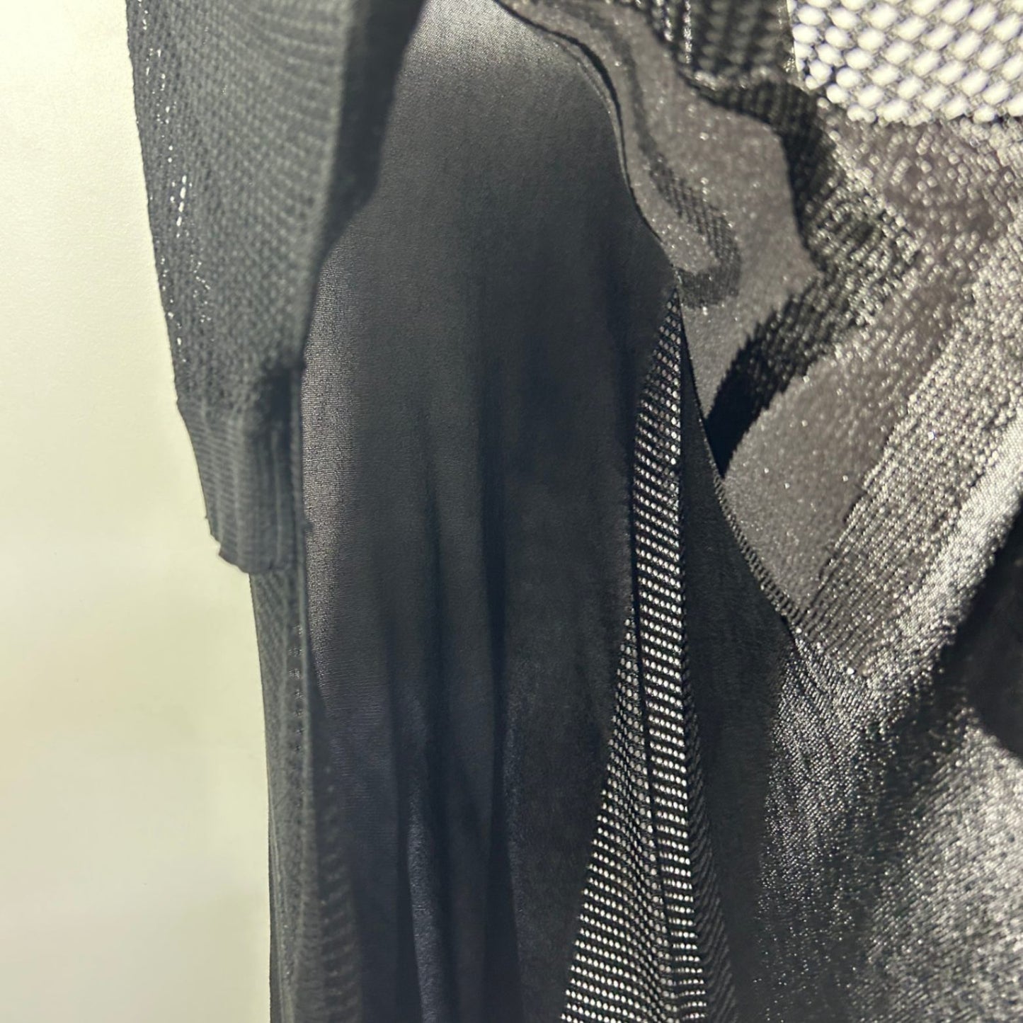 Taking Shape Black Sheer Knit Top Size 18 20 22 Geometric Layering Evening Wear