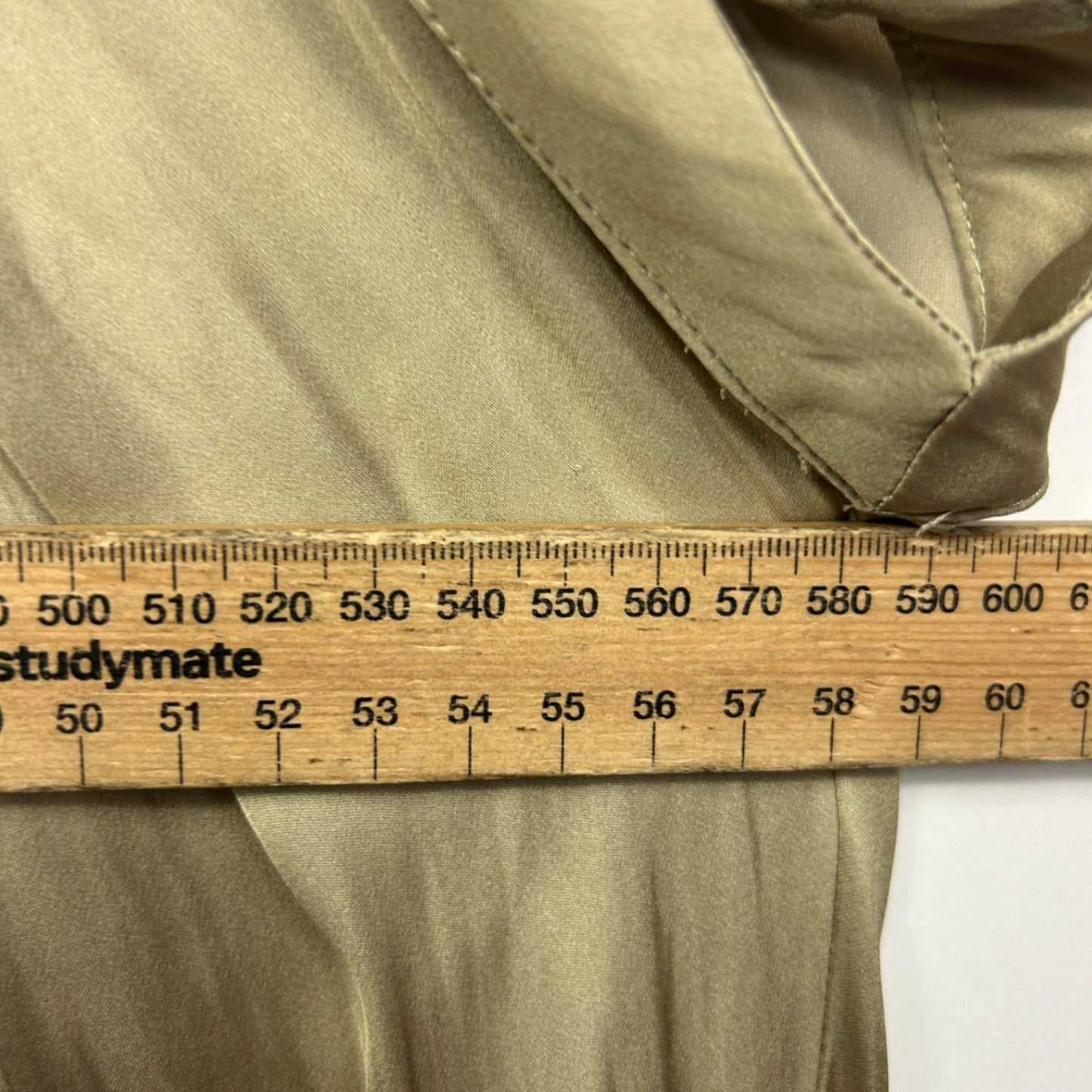 Preview Top Size 12 Button Up Blouse Khaki Short Sleeve Pleated