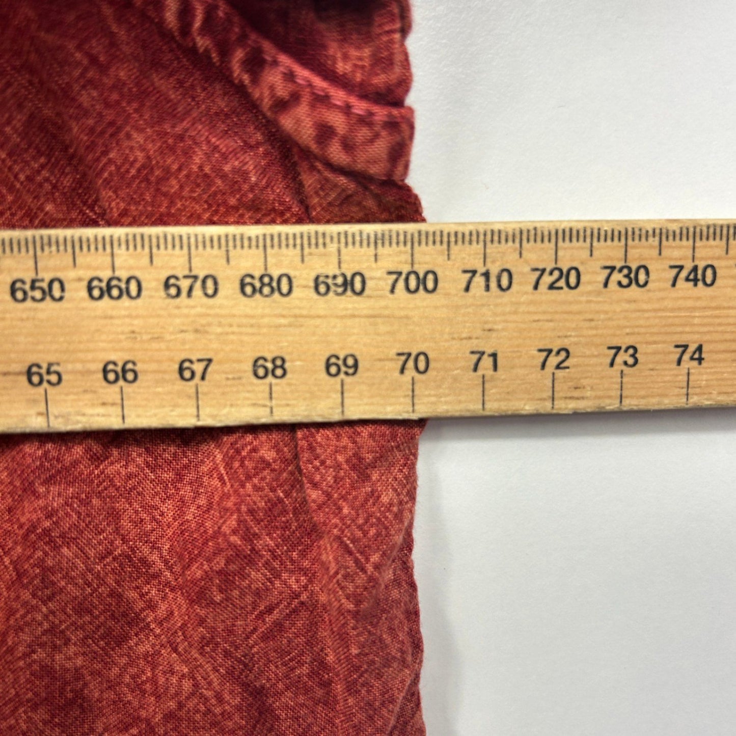 Boho Top Size 22 24 Orange Rust Hippie Embroidered Peasant