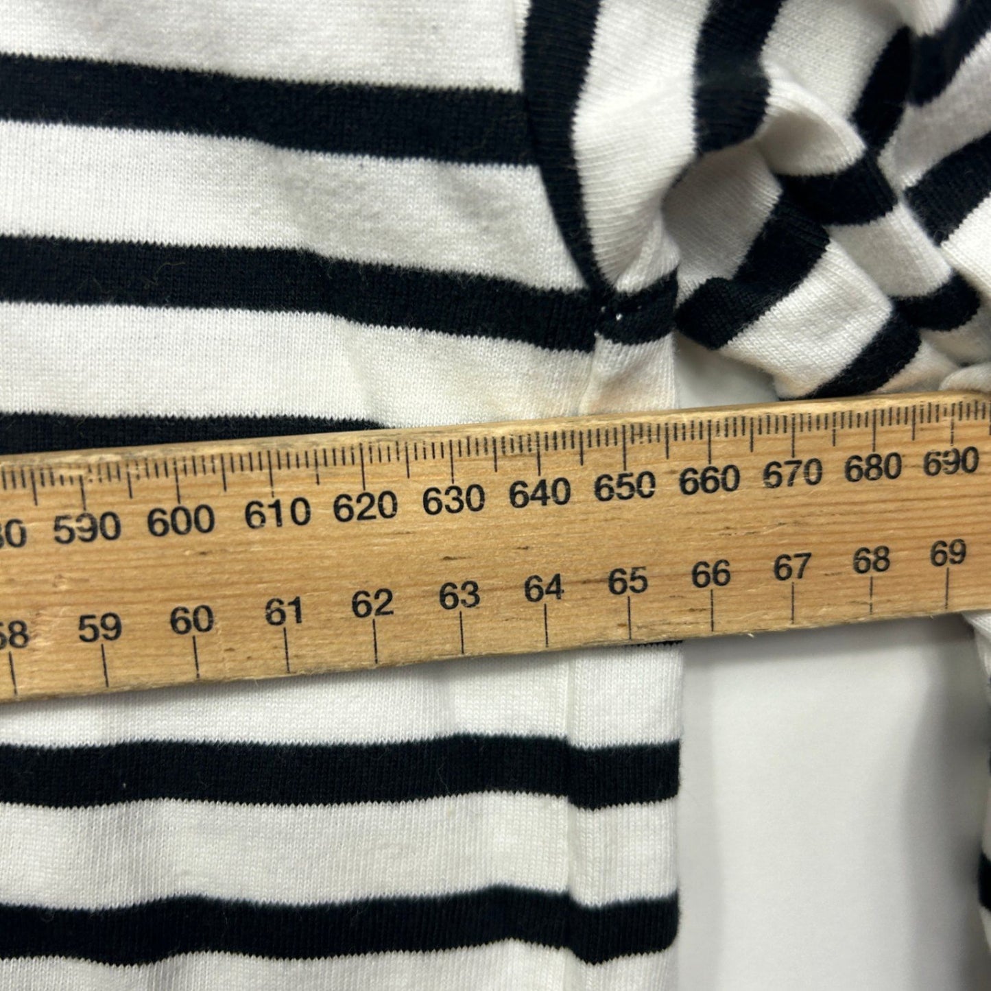 Bohemian Traders Top Tshirt Size 14 16 Large Blue White Striped Long Sleeve
