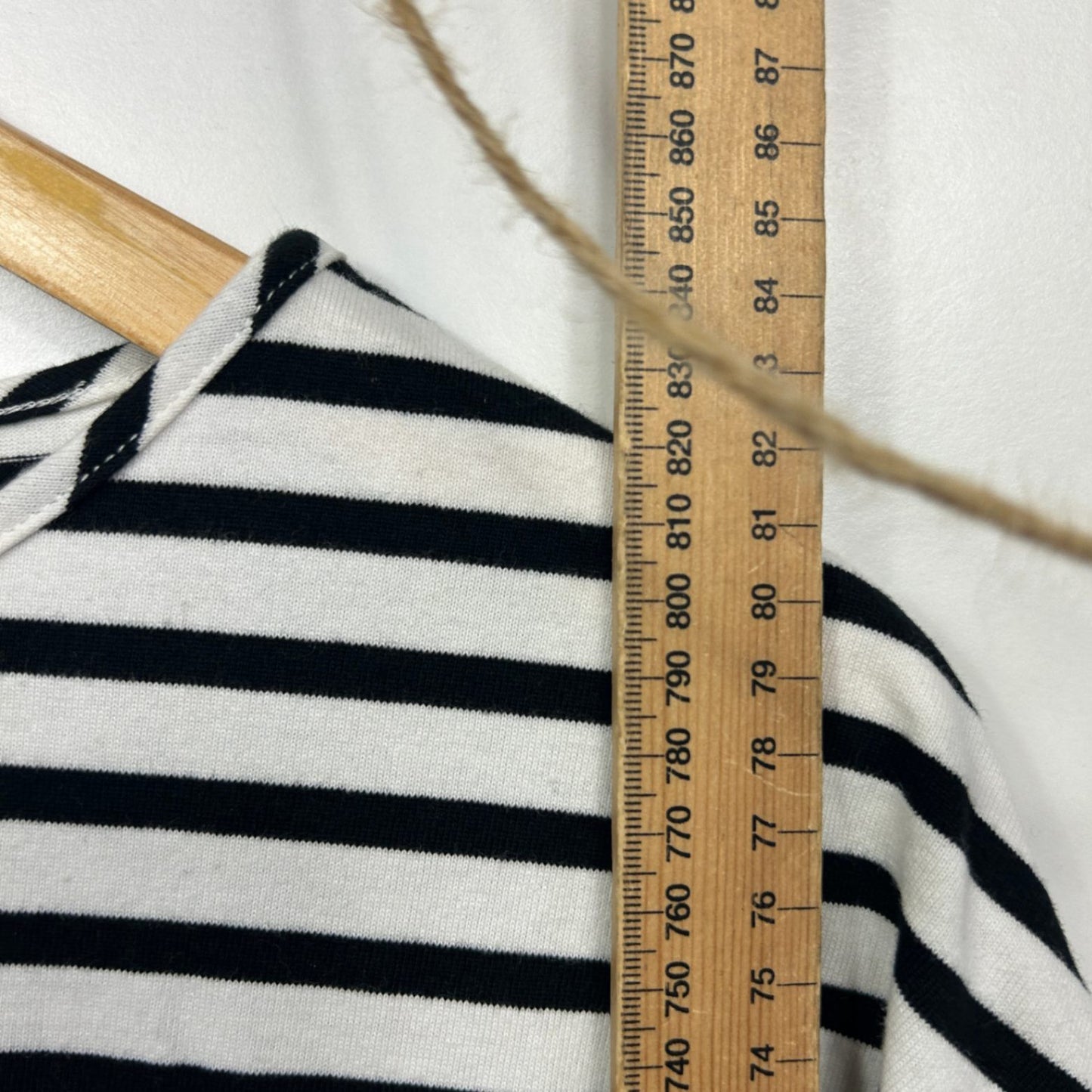 Bohemian Traders Top Tshirt Size 14 16 Large Blue White Striped Long Sleeve