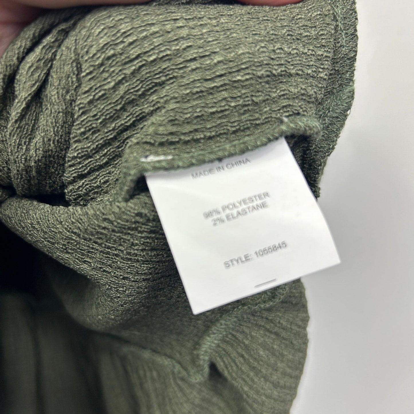 Beme Smock Top Size 14 16 Plus Olive Green Short Sleeve