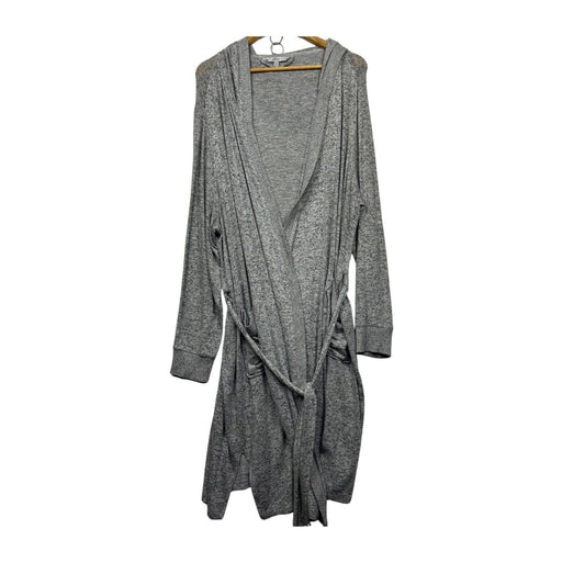 Target Wrap Cardigan Size 16 18 Grey Longline Long Sleeve Knit Viscose Blend