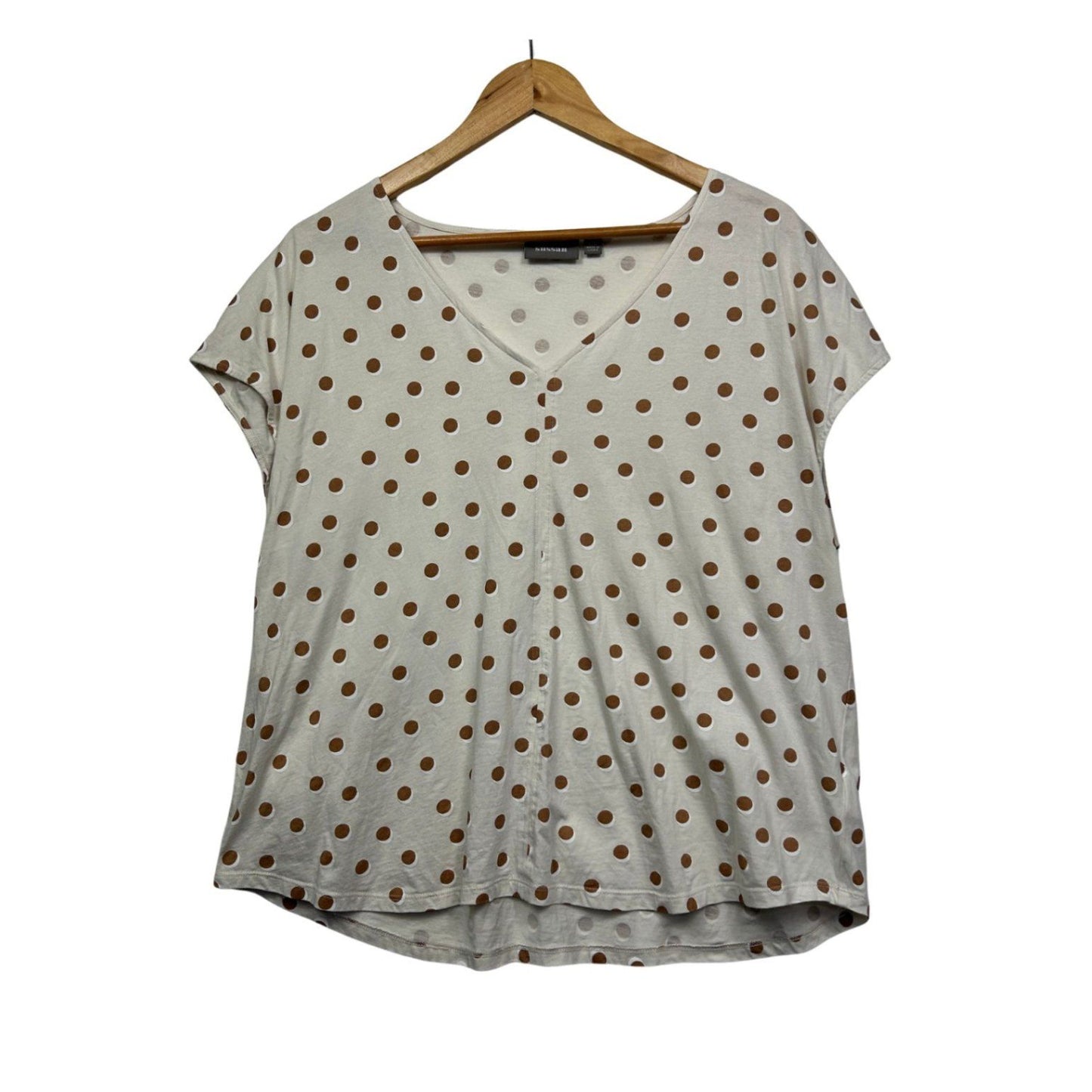 Sussan T-Shirt Top Size 16 XL Short Sleeve Polka Dots 100% Australian Cotton