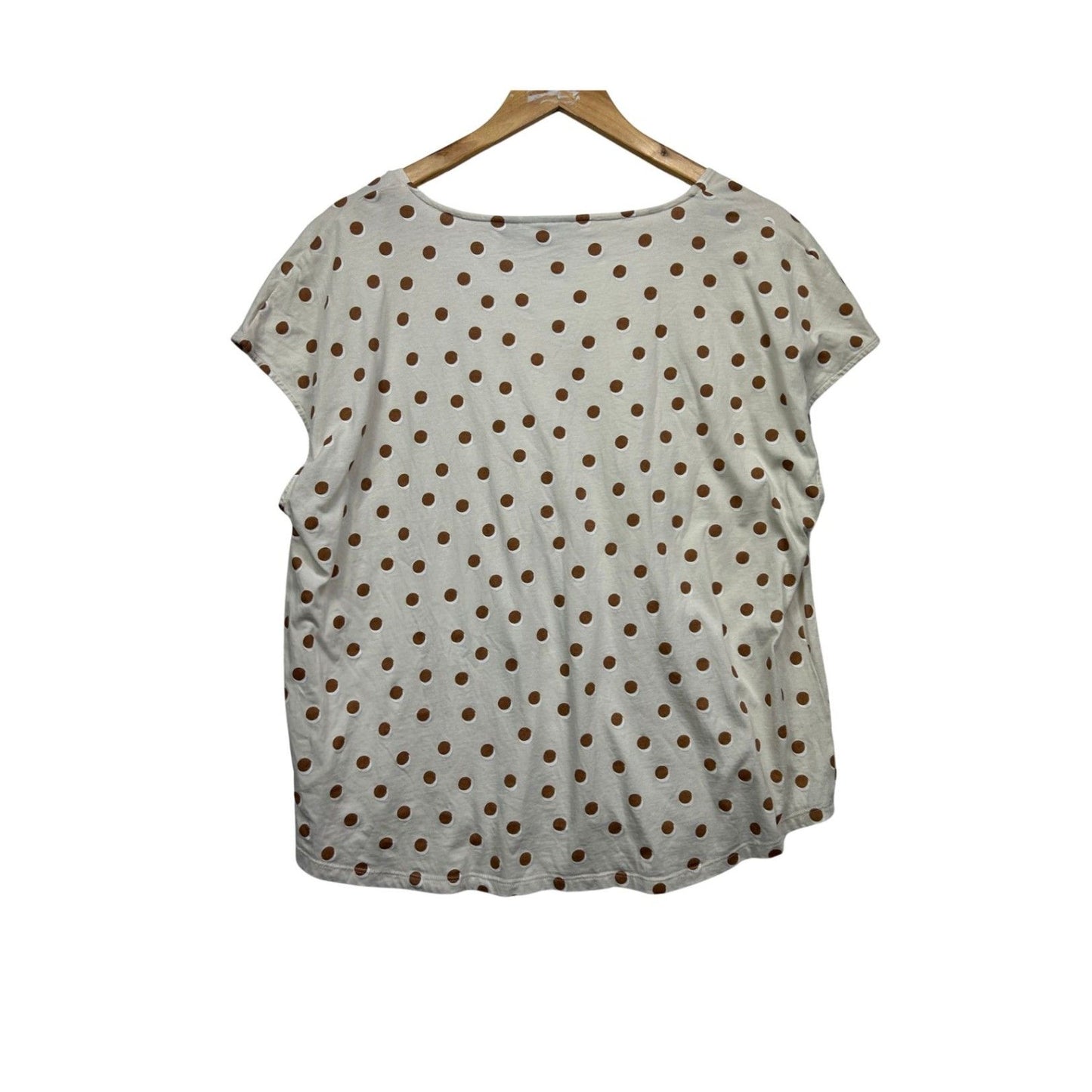 Sussan T-Shirt Top Size 16 XL Short Sleeve Polka Dots 100% Australian Cotton