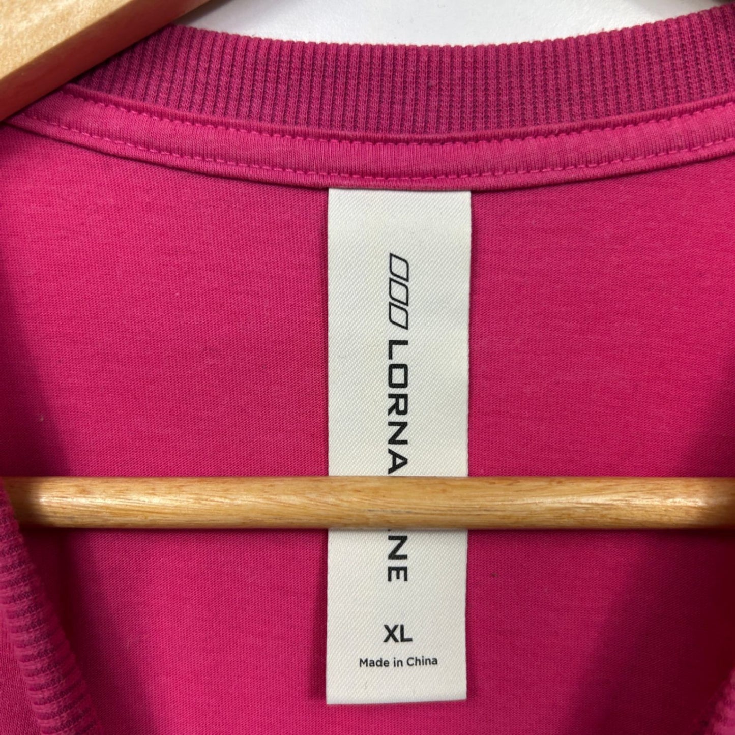 Lorna Jane Fuchsia Pink Cotton Short Sleeve Crew Neck Tee T-Shirt Size 16 XL