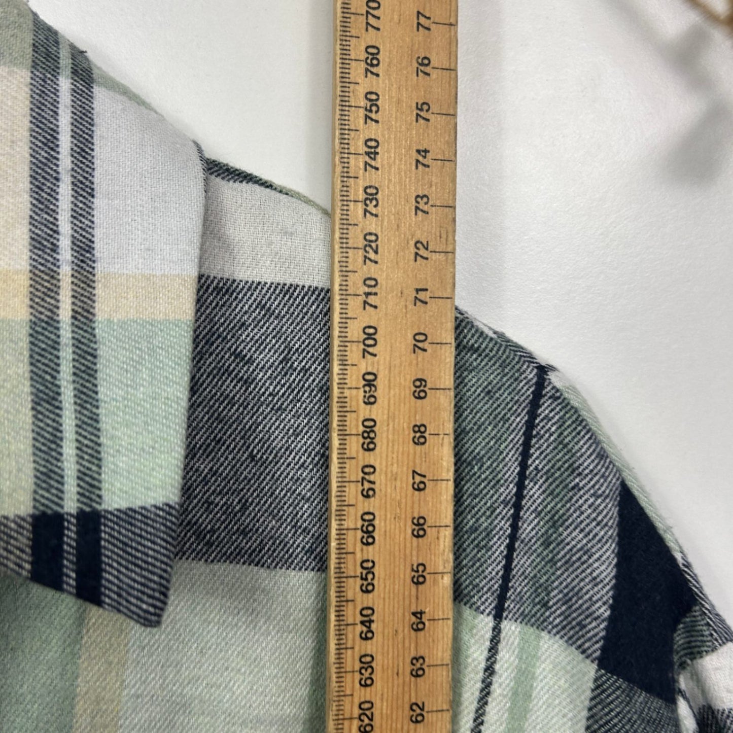 Ally Shirt Size 14 Button Up Long Sleeve Flannel Check Green Navy