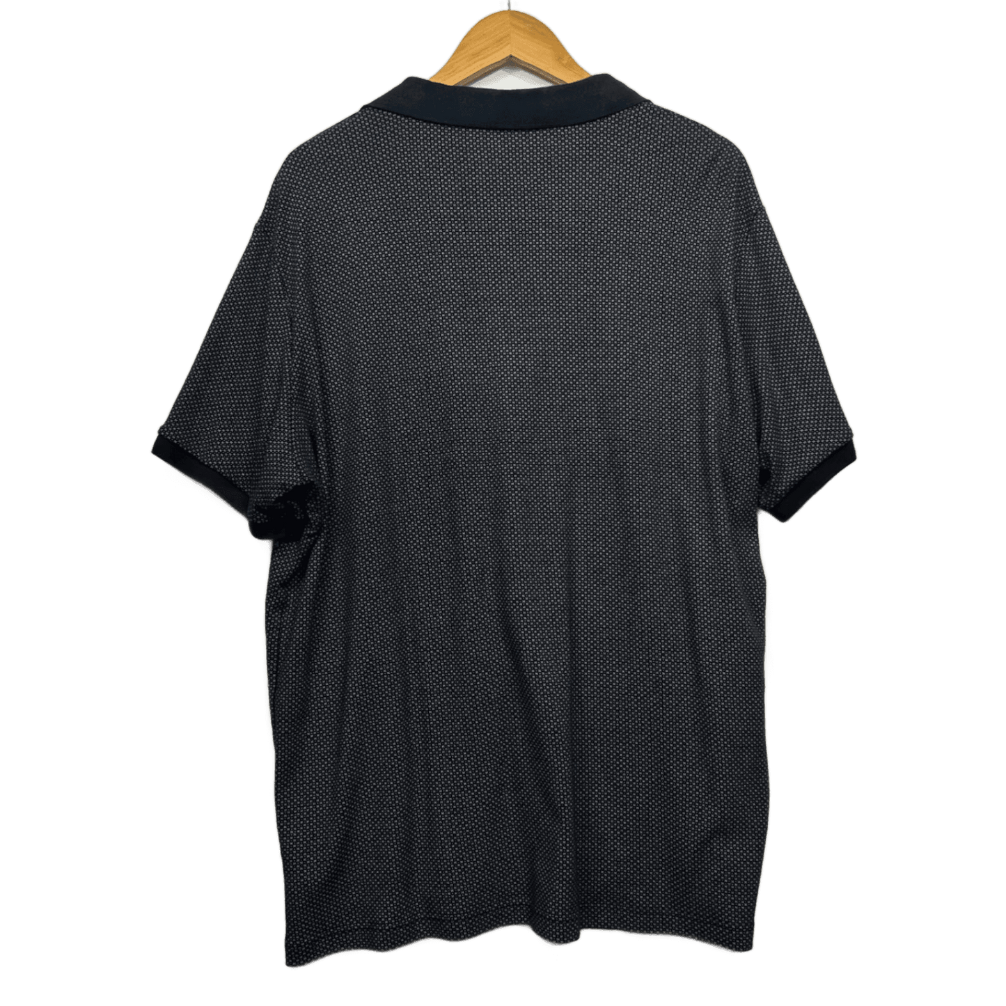 Johnny Bigg Black Collared Short Sleeve Cotton Polo Men Casual Shirt Size 3XL